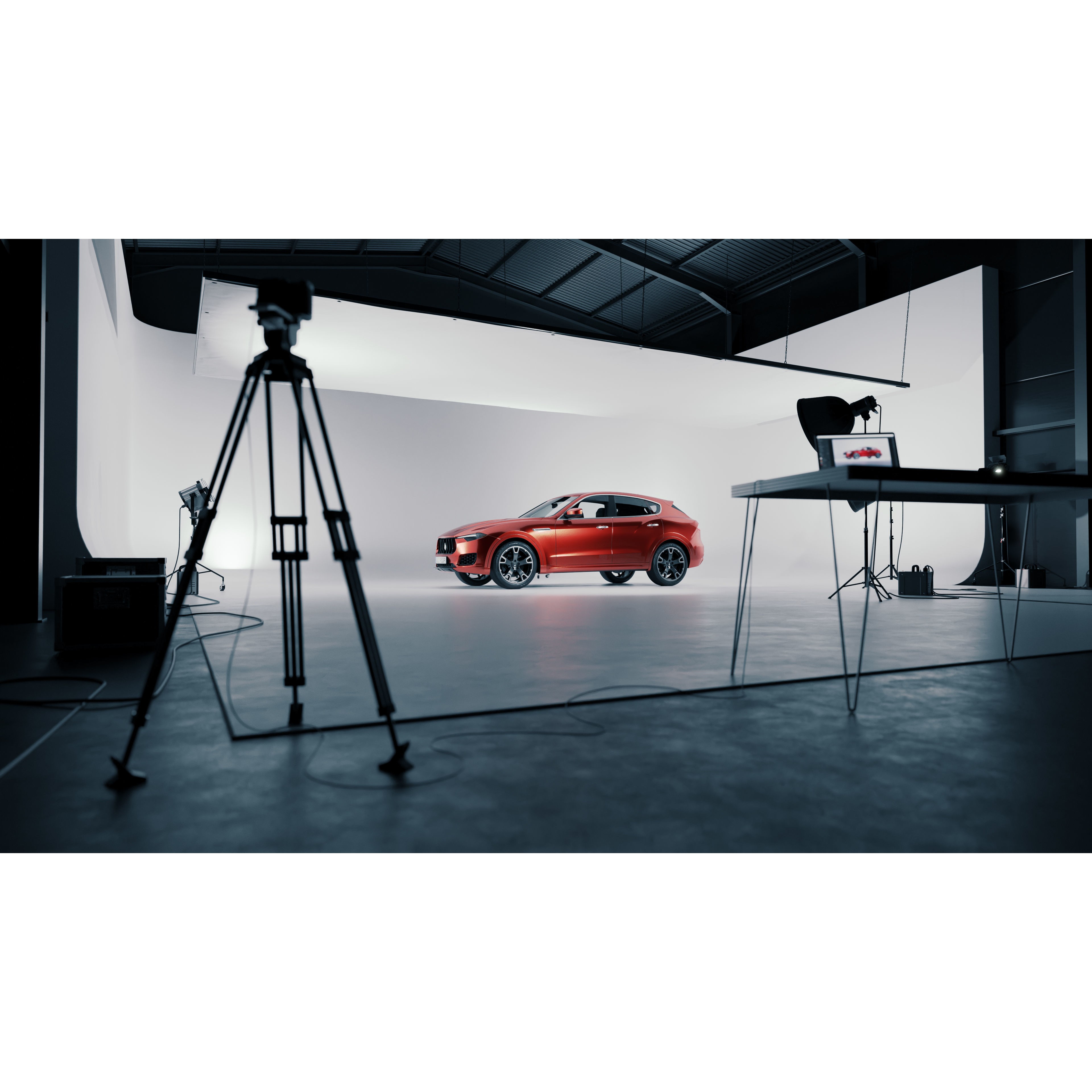 Automotive Photography Studio - Ready to Render 3D Model - View 4