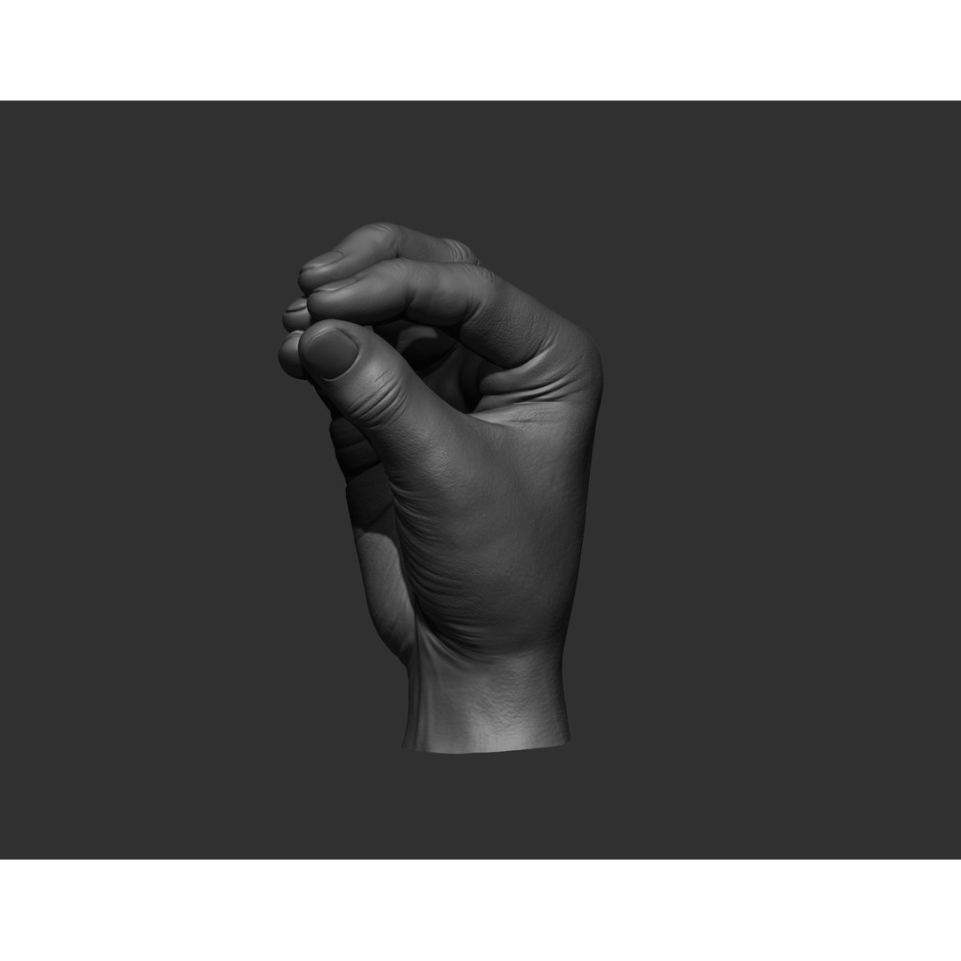 Realistic Male Hands 3D Model – High Poly Collection, Zbrush, FBX, OBJ - View 13