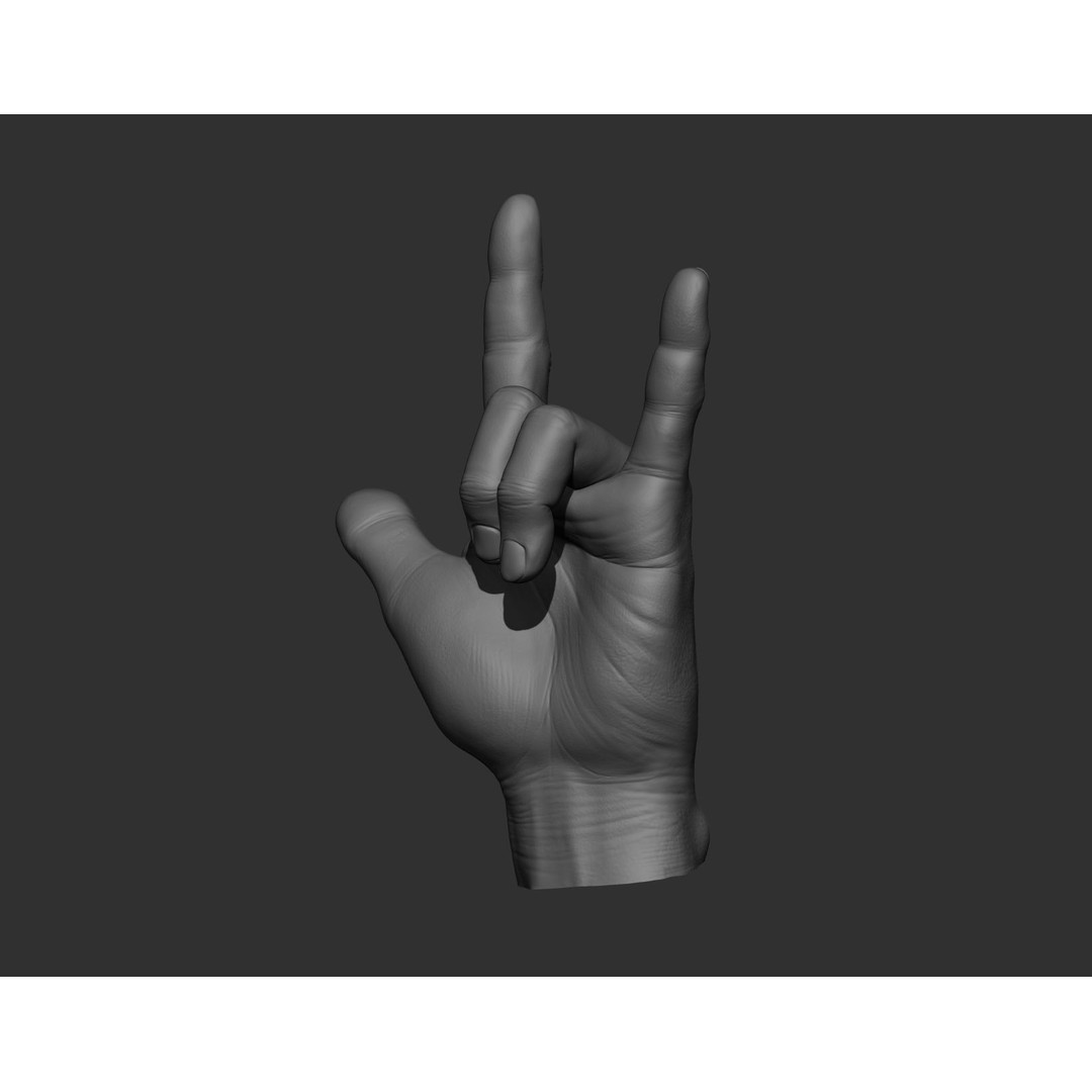 Realistic Male Hands 3D Model – High Poly Collection, Zbrush, FBX, OBJ - View 18