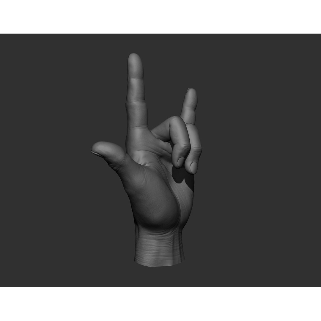 Realistic Male Hands 3D Model – High Poly Collection, Zbrush, FBX, OBJ - View 24