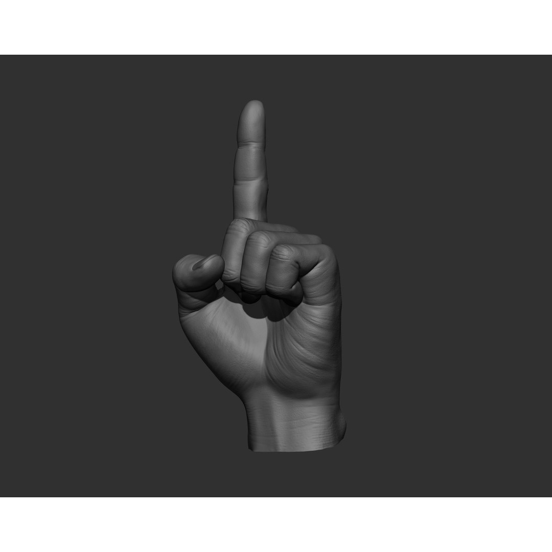 Realistic Male Hands 3D Model – High Poly Collection, Zbrush, FBX, OBJ - View 6