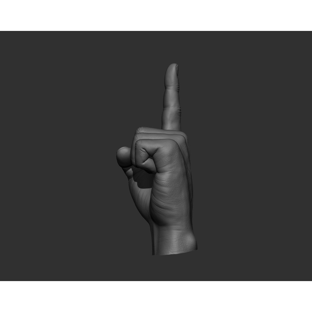 Realistic Male Hands 3D Model – High Poly Collection, Zbrush, FBX, OBJ - View 7