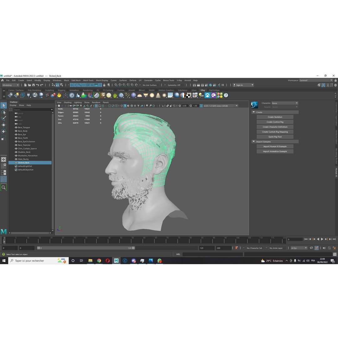 Realistic Male Hair 3D Model – Low Poly Game Ready, FBX, Blender - View 19
