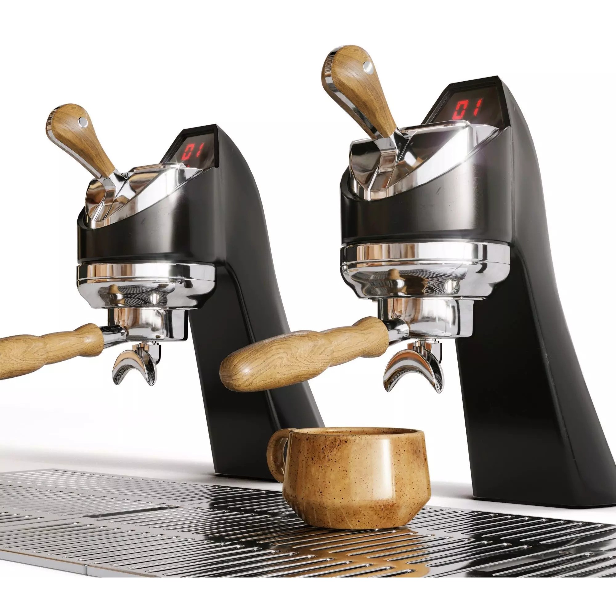 Coffee Machine Modbar - PBR Game-Ready 3D Model - View 3