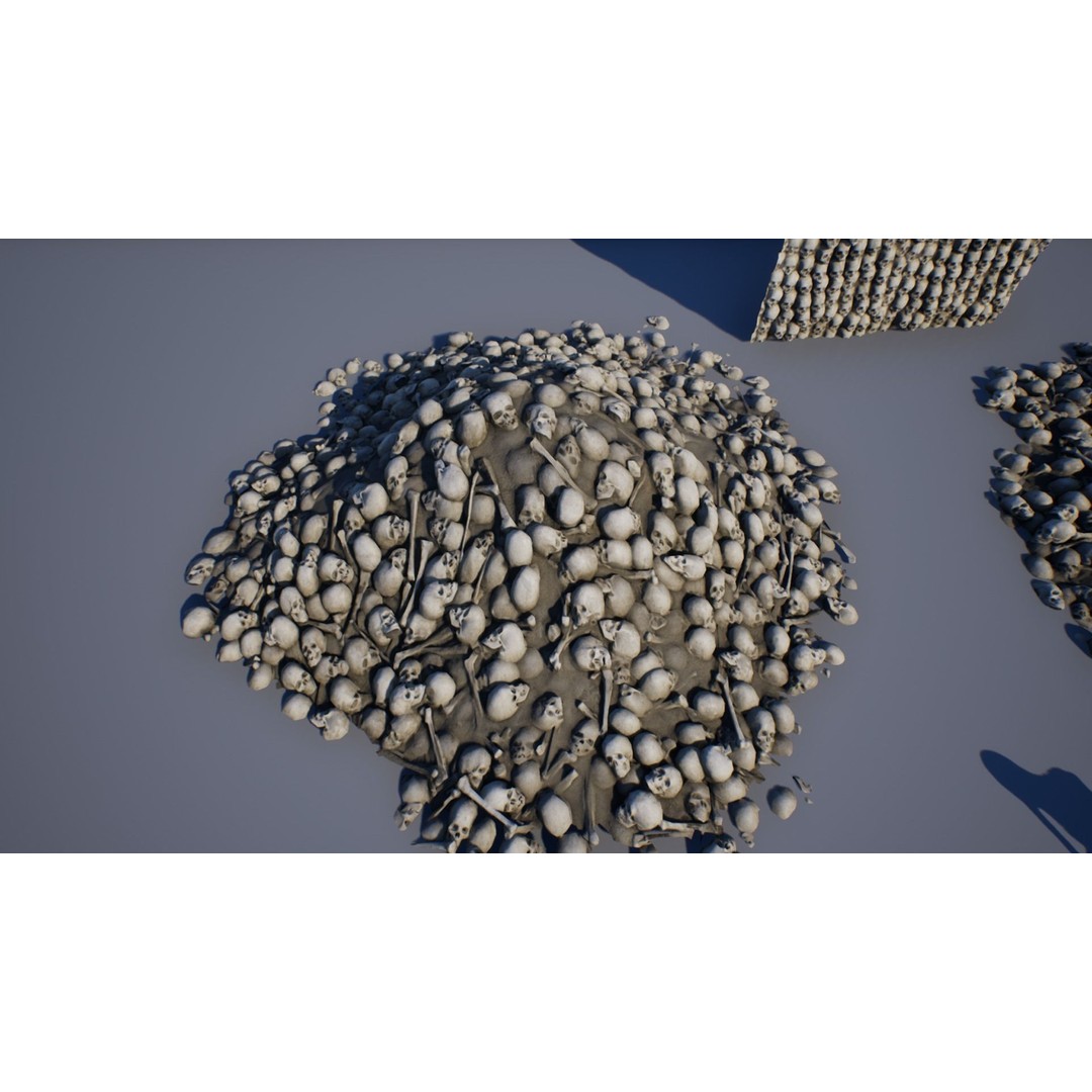 Skeleton and Bones Low-Poly 3D Model – Rigged Game Asset, FBX - View 6