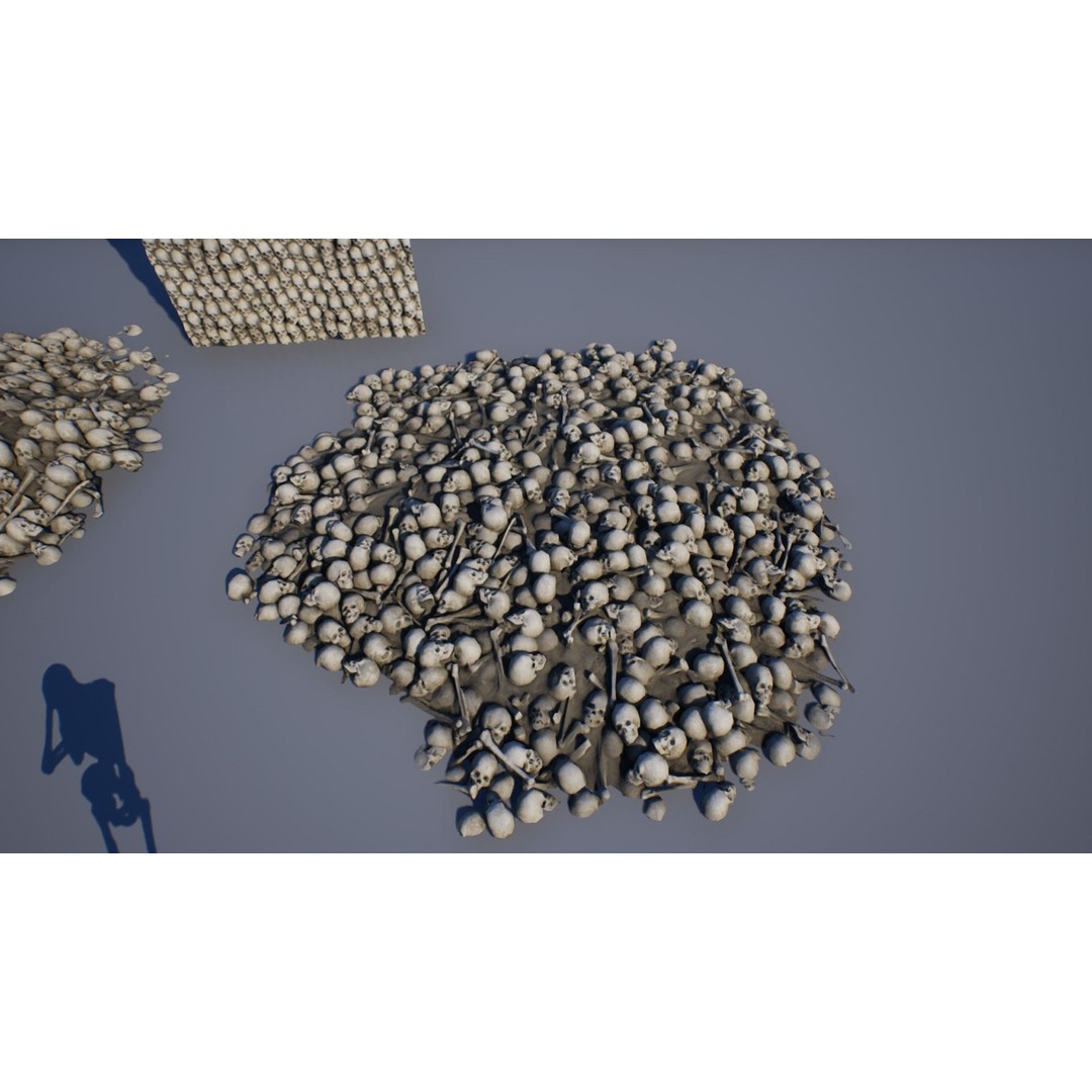 Skeleton and Bones Low-Poly 3D Model – Rigged Game Asset, FBX - View 7