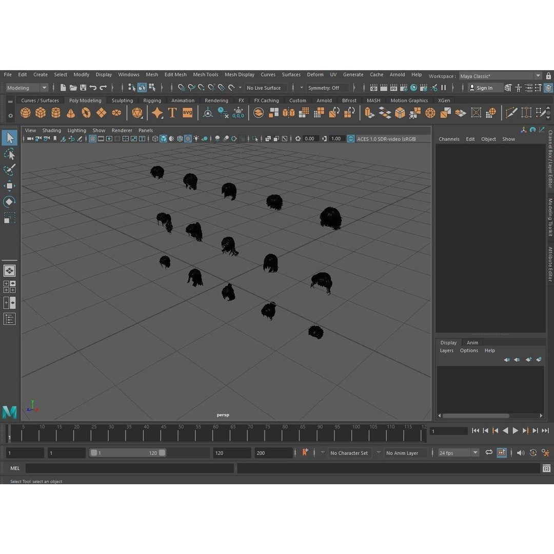 Cartoon Woman Hairstyles 3D Model – Low Poly Character Asset, FBX - View 24