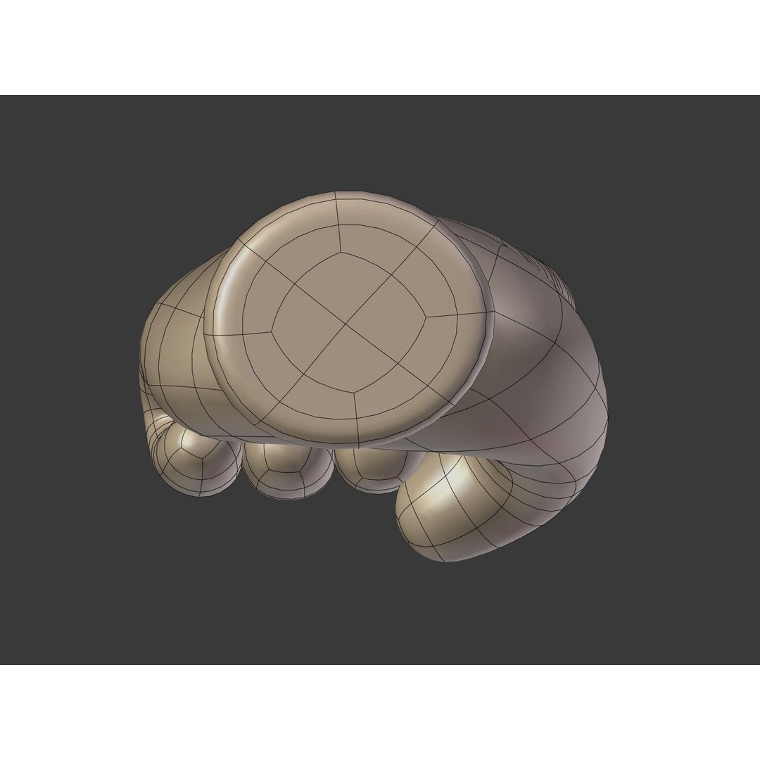 Cartoon Hand 3D Model – Low Poly Direction Sign Asset, Blender