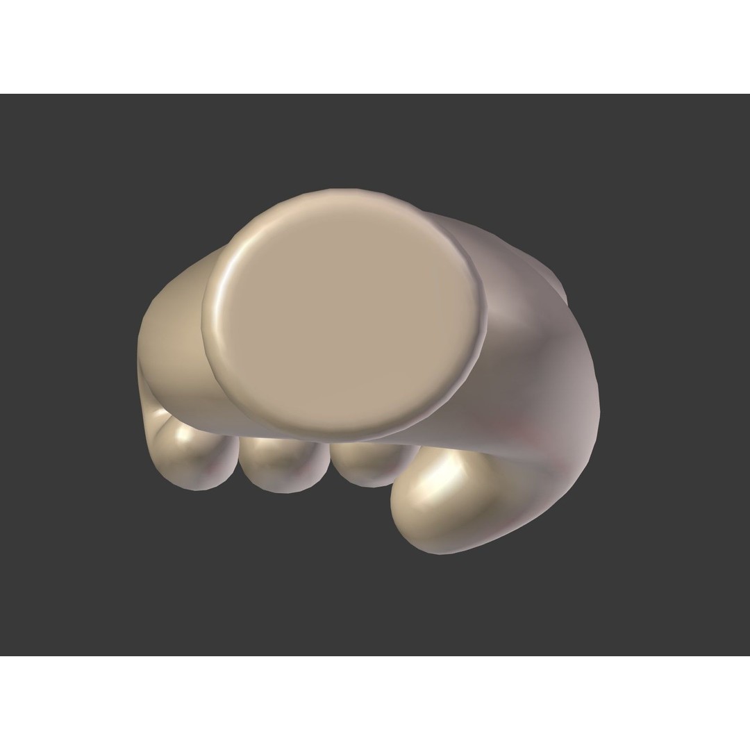 Cartoon Hand 3D Model – Low Poly Direction Sign Asset, Blender - View 27