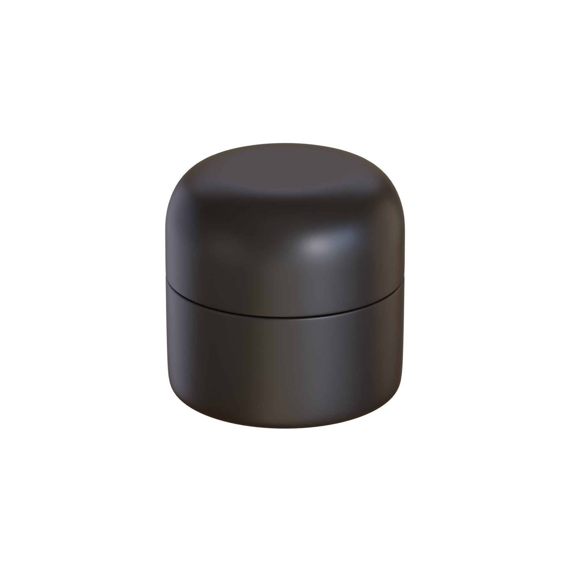 Black Cosmetic Jar 03 - PBR Game-Ready 3D Model - View 3