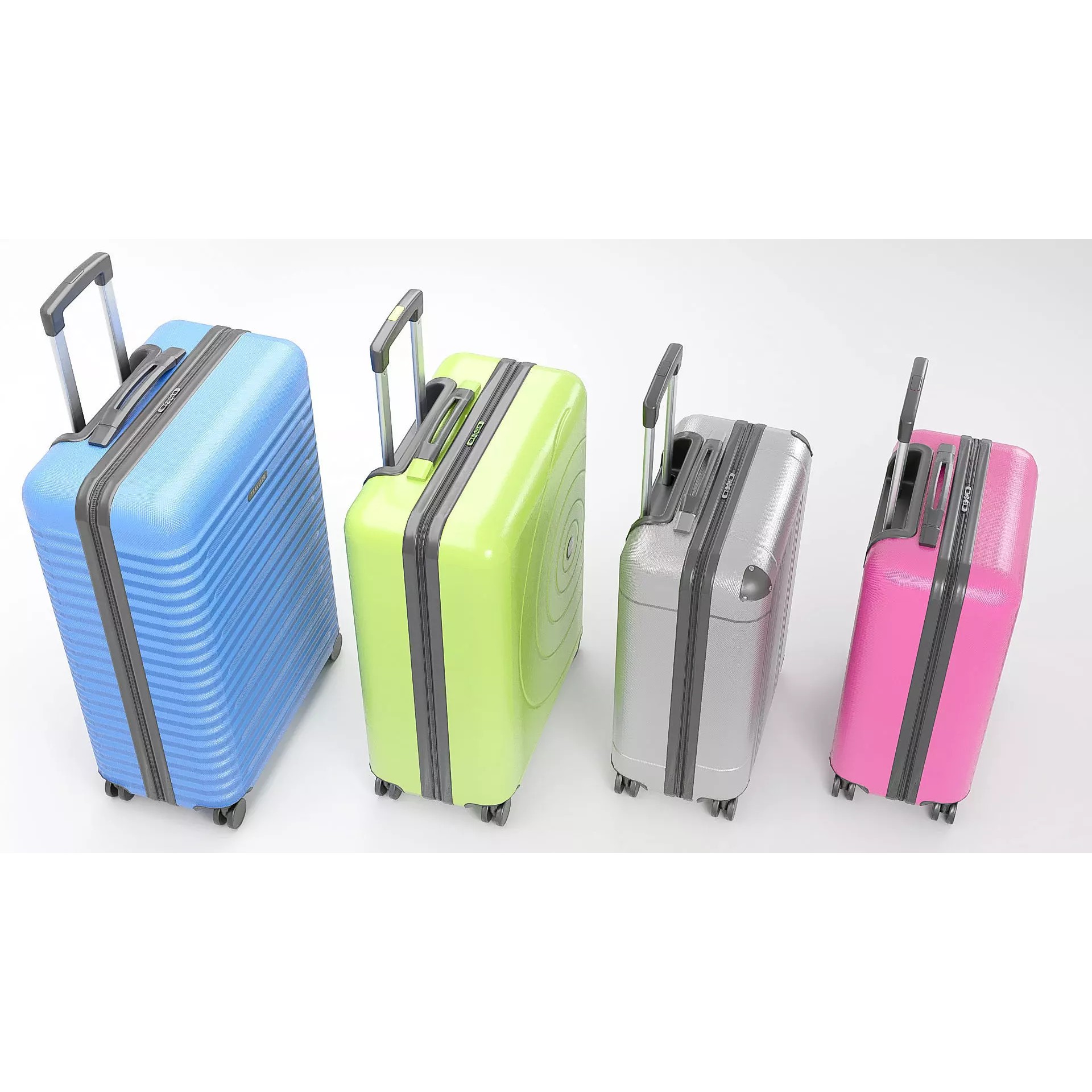 PBR Low-Poly Suitcases Pack - Low-Poly Game-Ready 3D Model - View 10