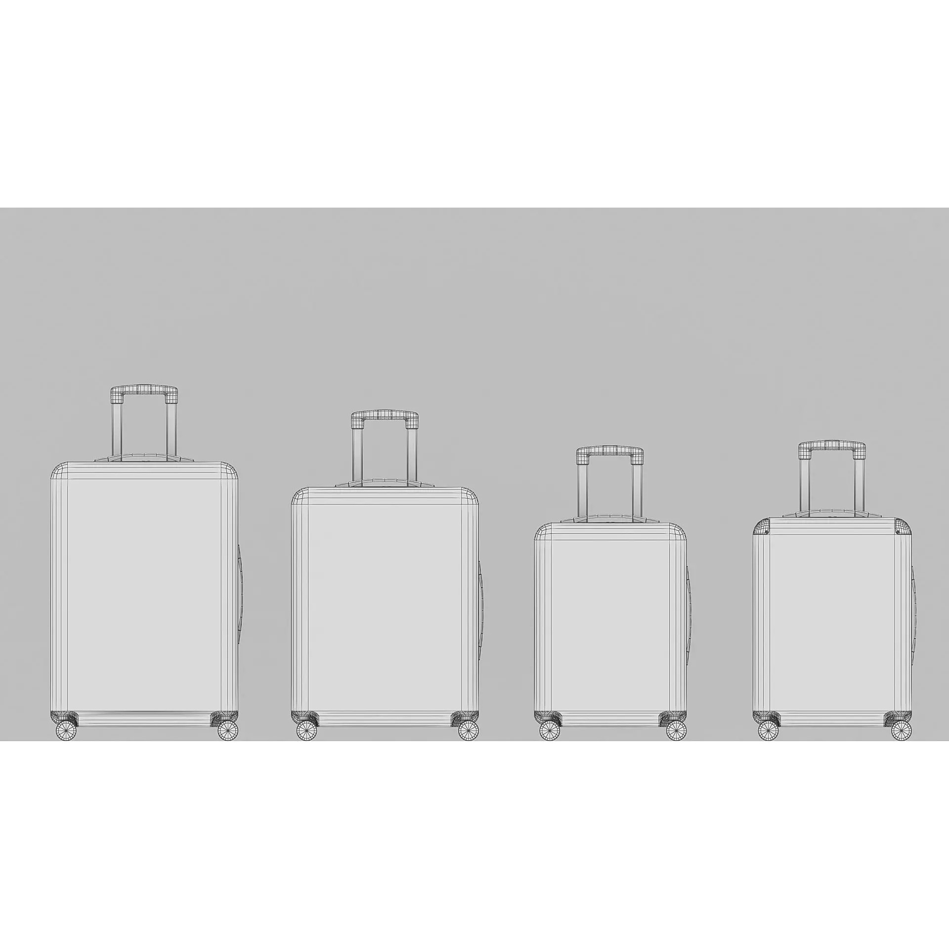 PBR Low-Poly Suitcases Pack - Low-Poly Game-Ready 3D Model - View 5