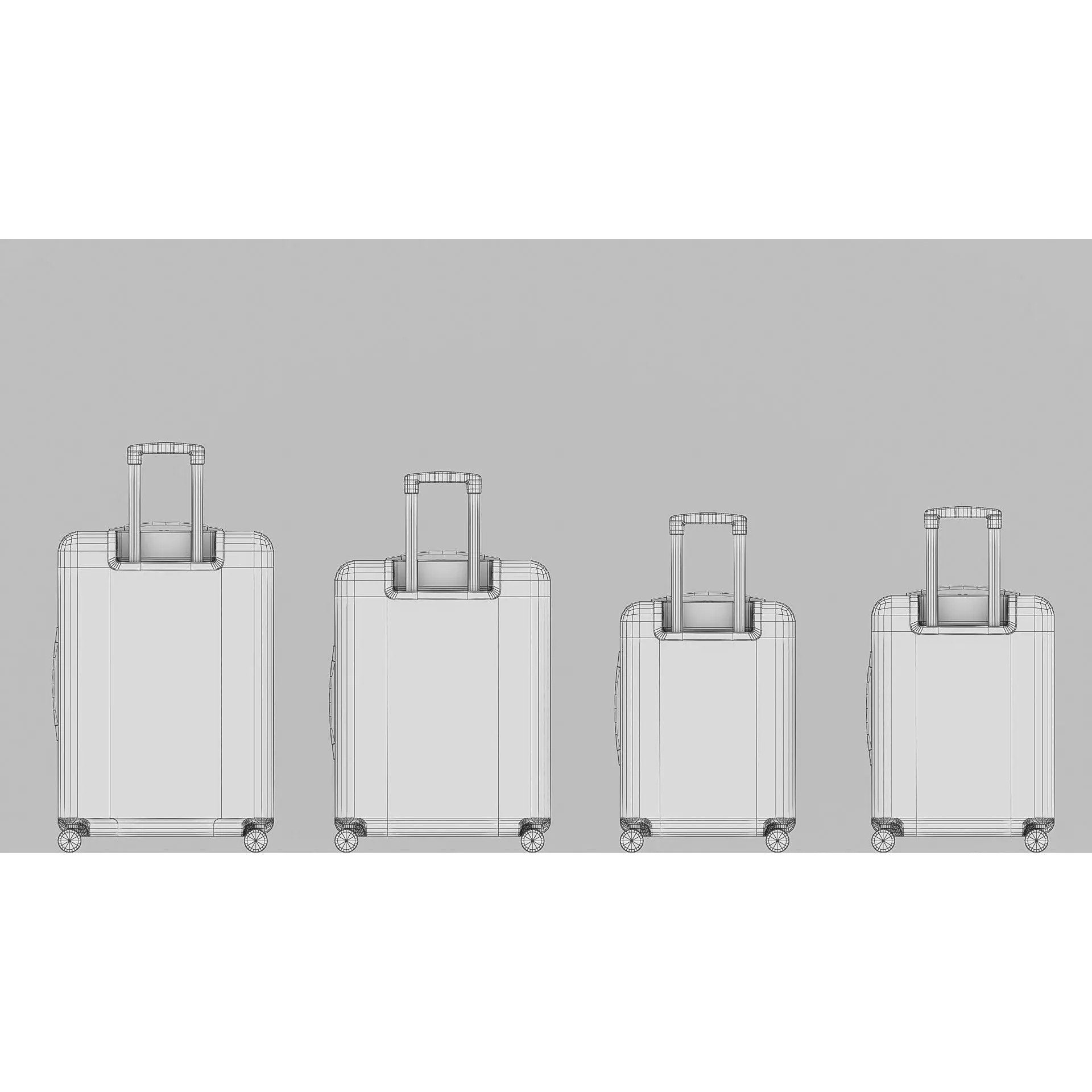 PBR Low-Poly Suitcases Pack - Low-Poly Game-Ready 3D Model - View 7