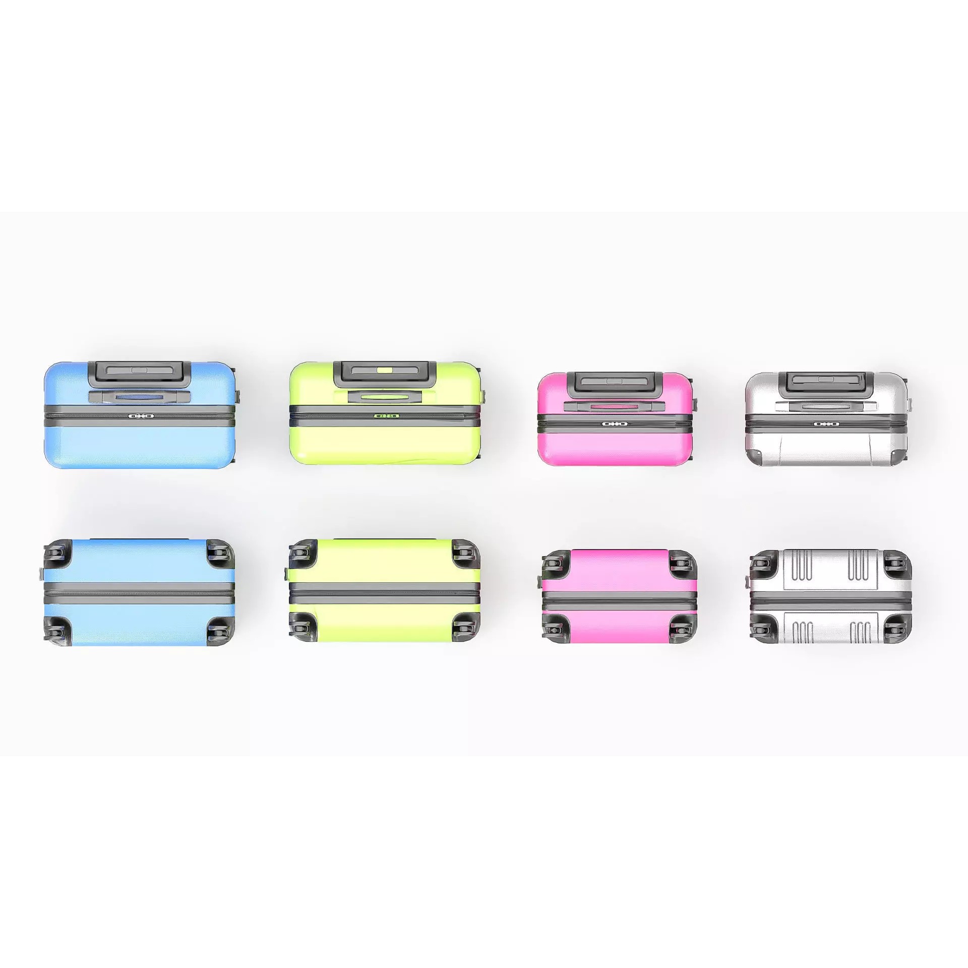 PBR Low-Poly Suitcases Pack - Low-Poly Game-Ready 3D Model - View 8