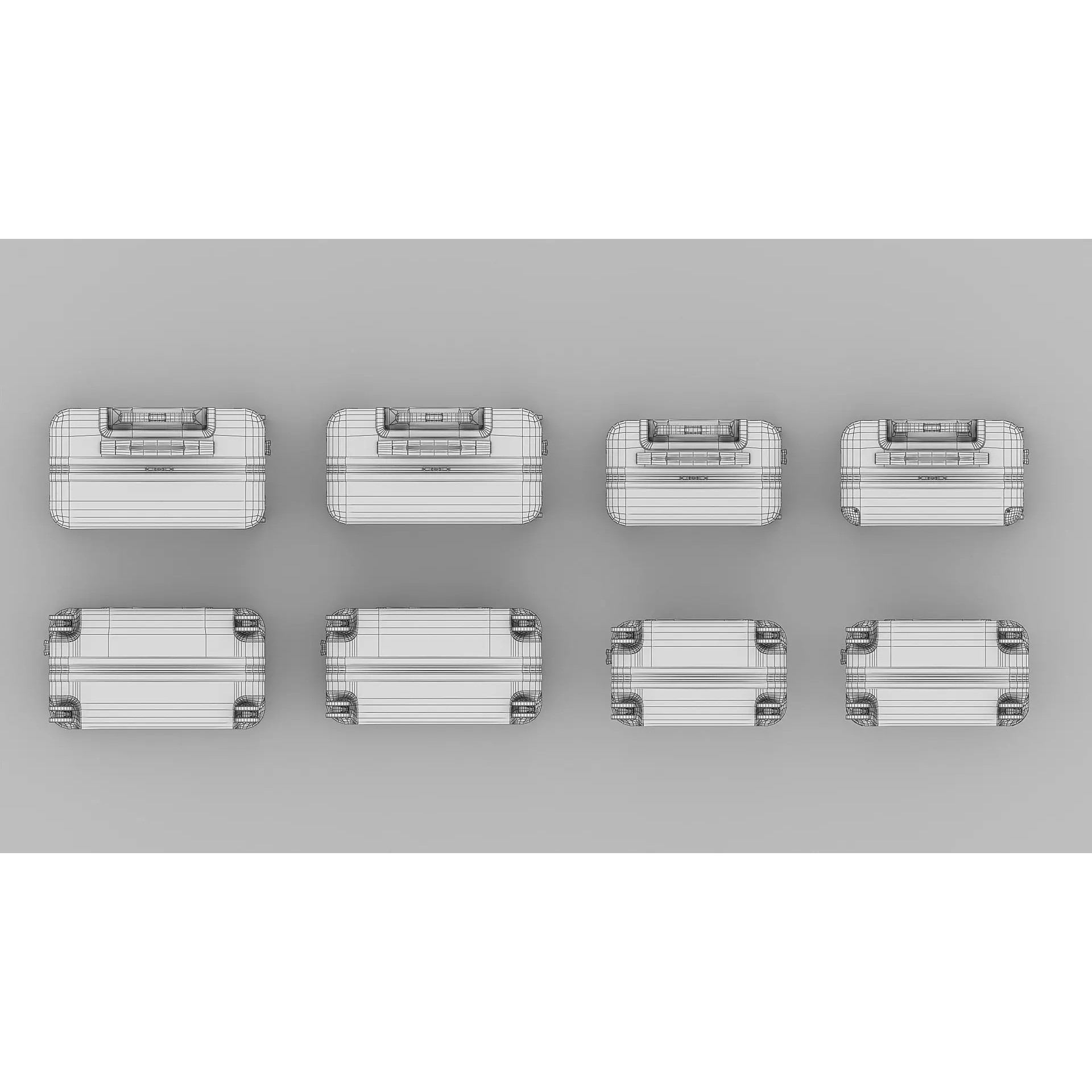 PBR Low-Poly Suitcases Pack - Low-Poly Game-Ready 3D Model - View 9