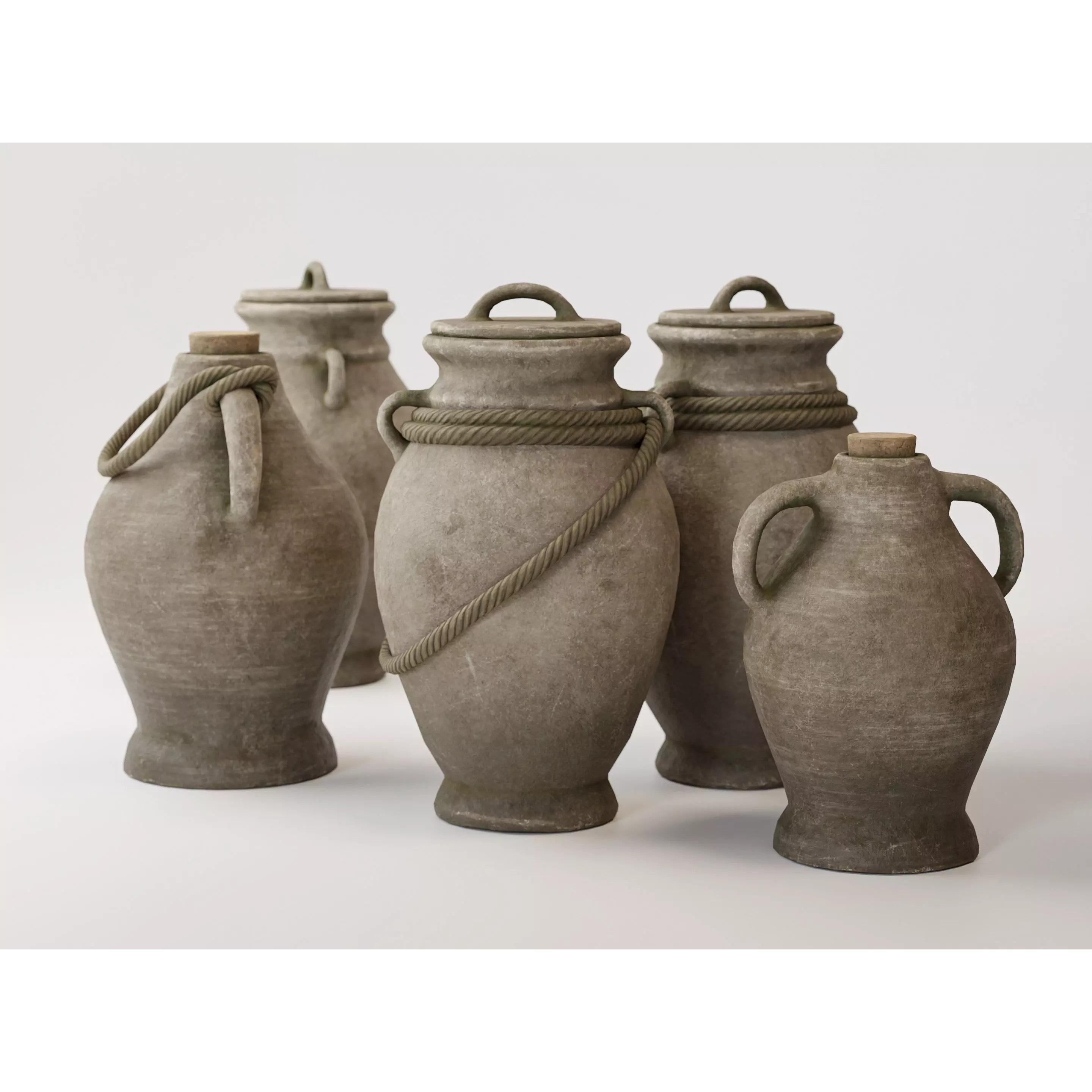 Antique Clay Pottery - Low-Poly Game-Ready 3D Model - View 2