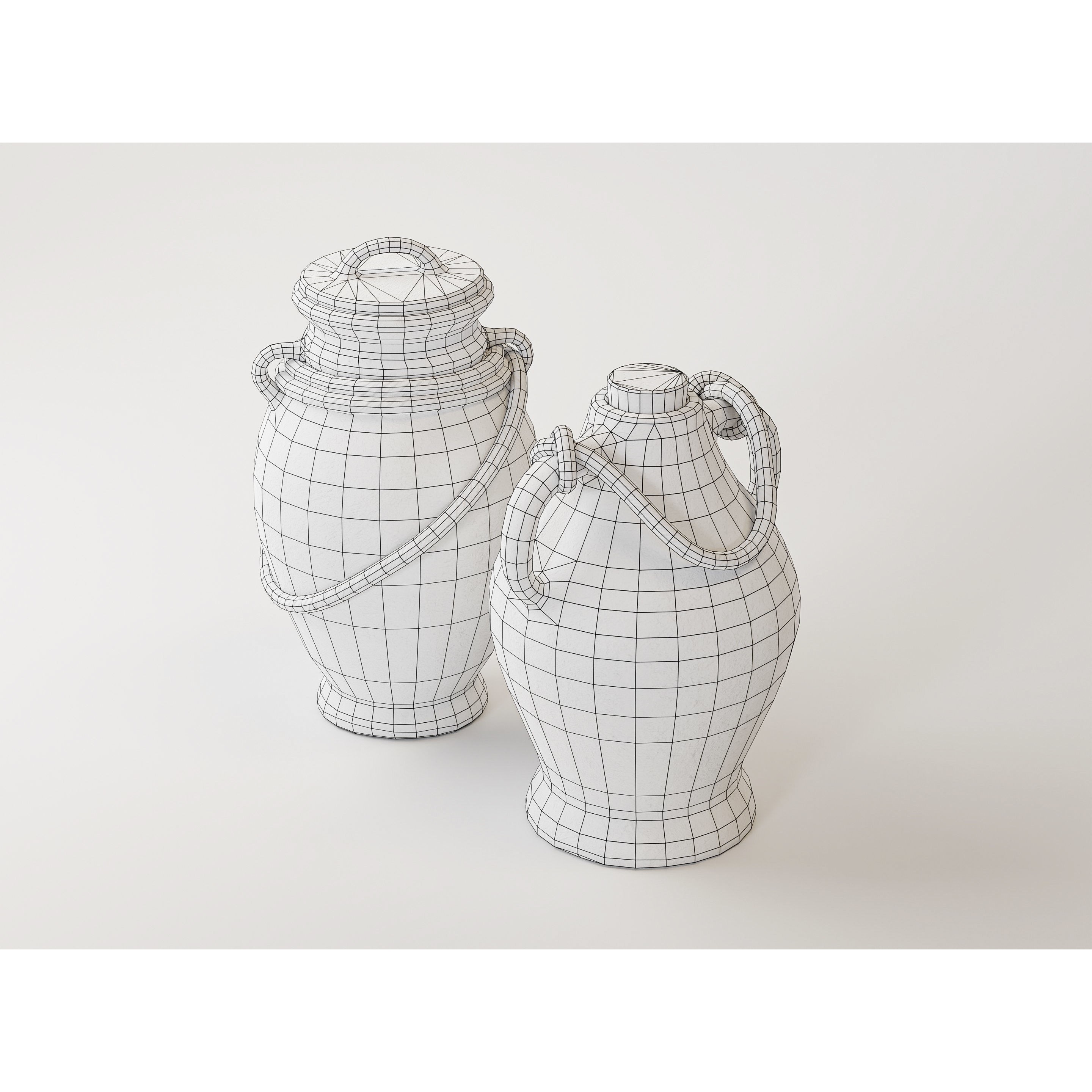 Antique Clay Pottery - Low-Poly Game-Ready 3D Model - View 4