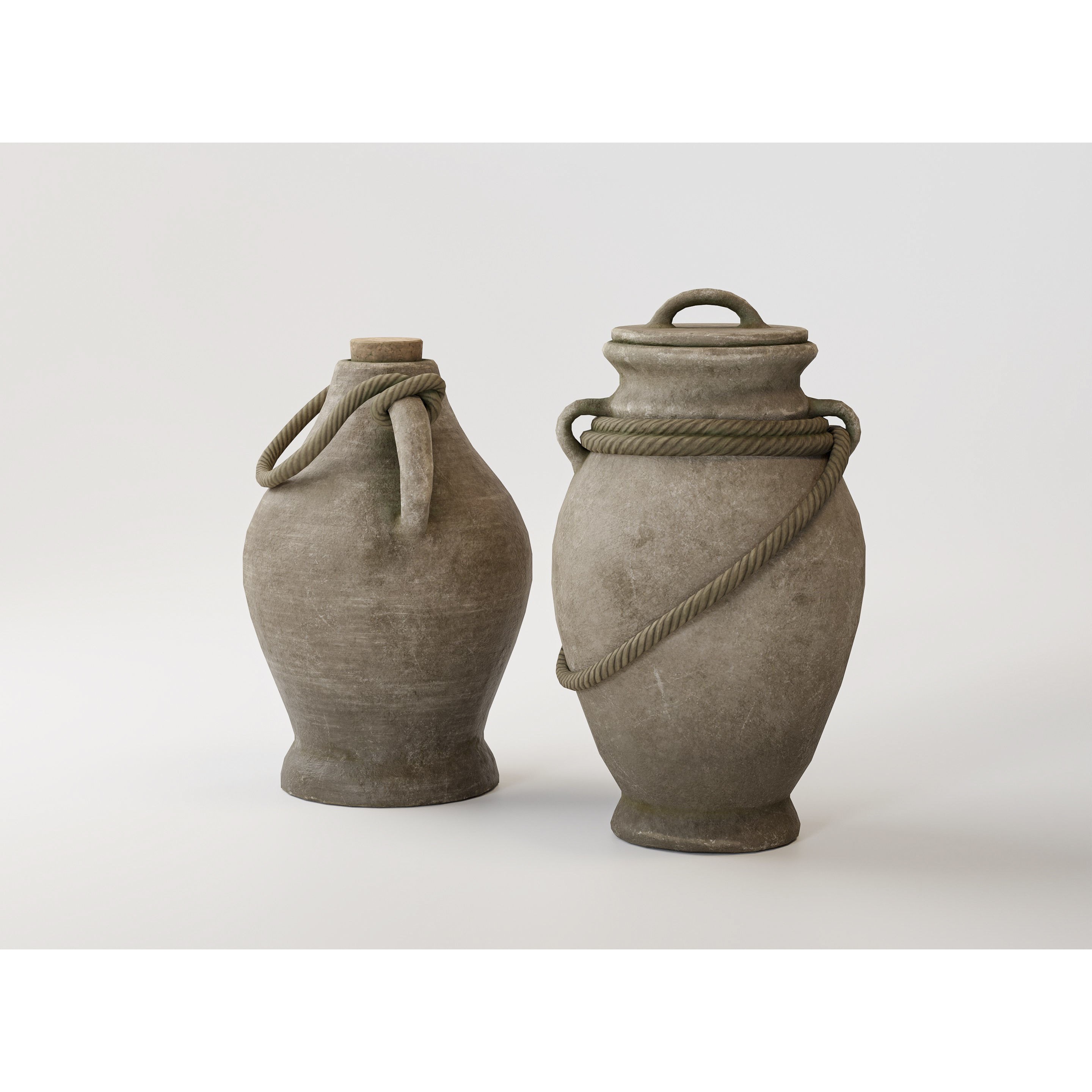 Antique Clay Pottery - Low-Poly Game-Ready 3D Model - View 5