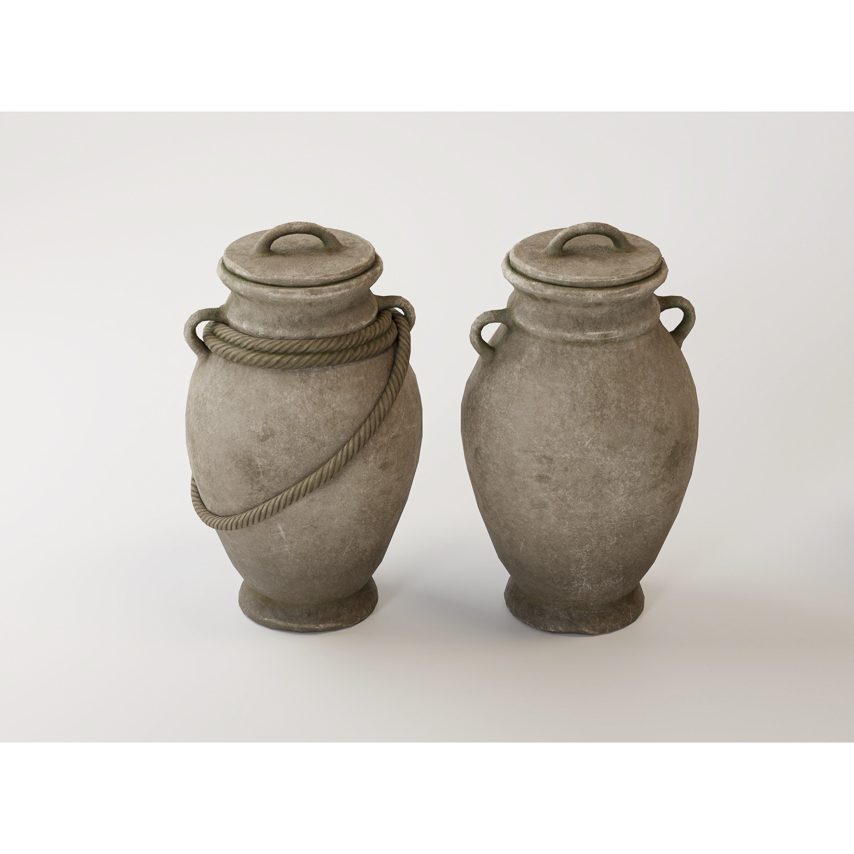 Antique Clay Pottery - Low-Poly Game-Ready 3D Model - View 7