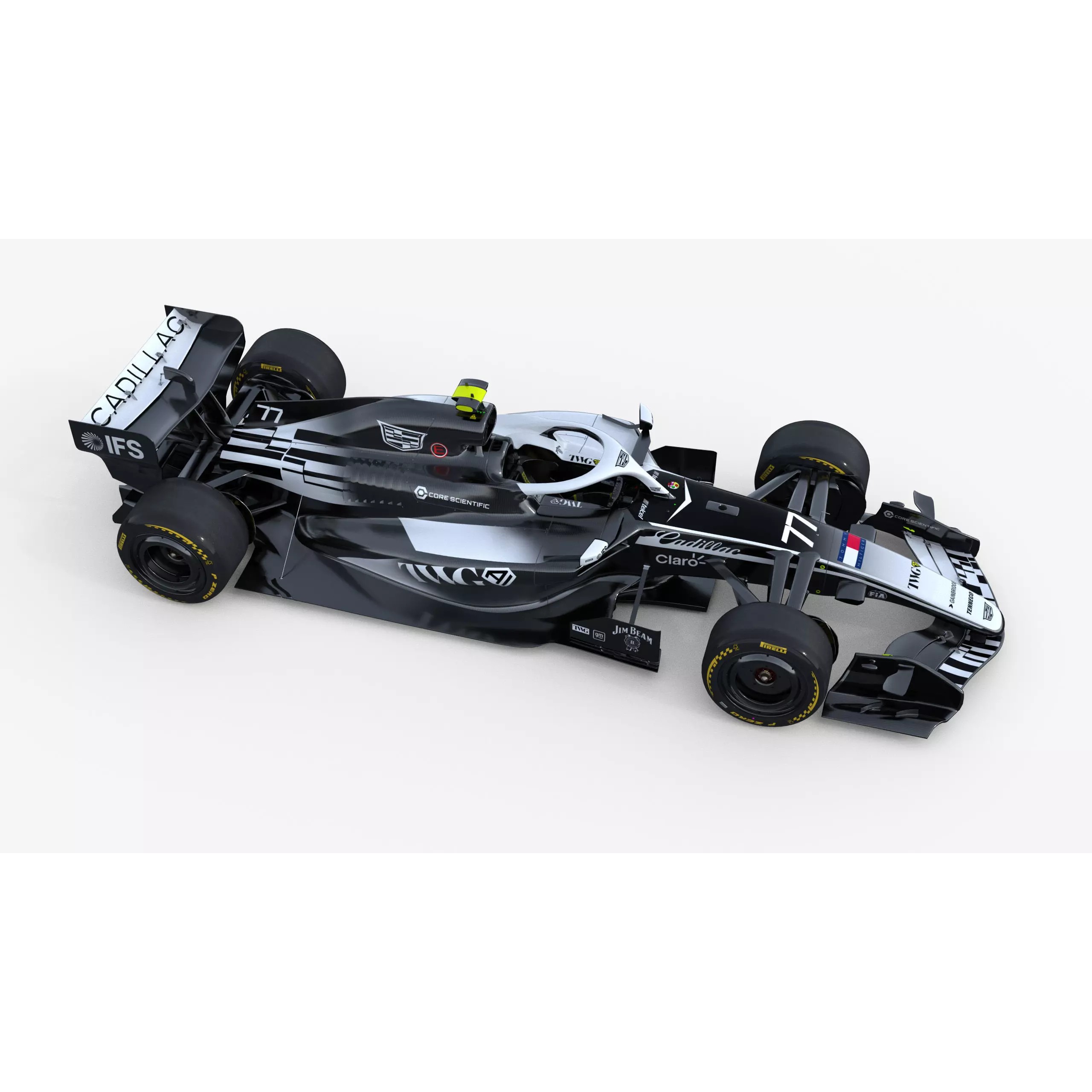 F1 Cadillac MAC26 2026 - Low-Poly Game-Ready 3D Model - View 11
