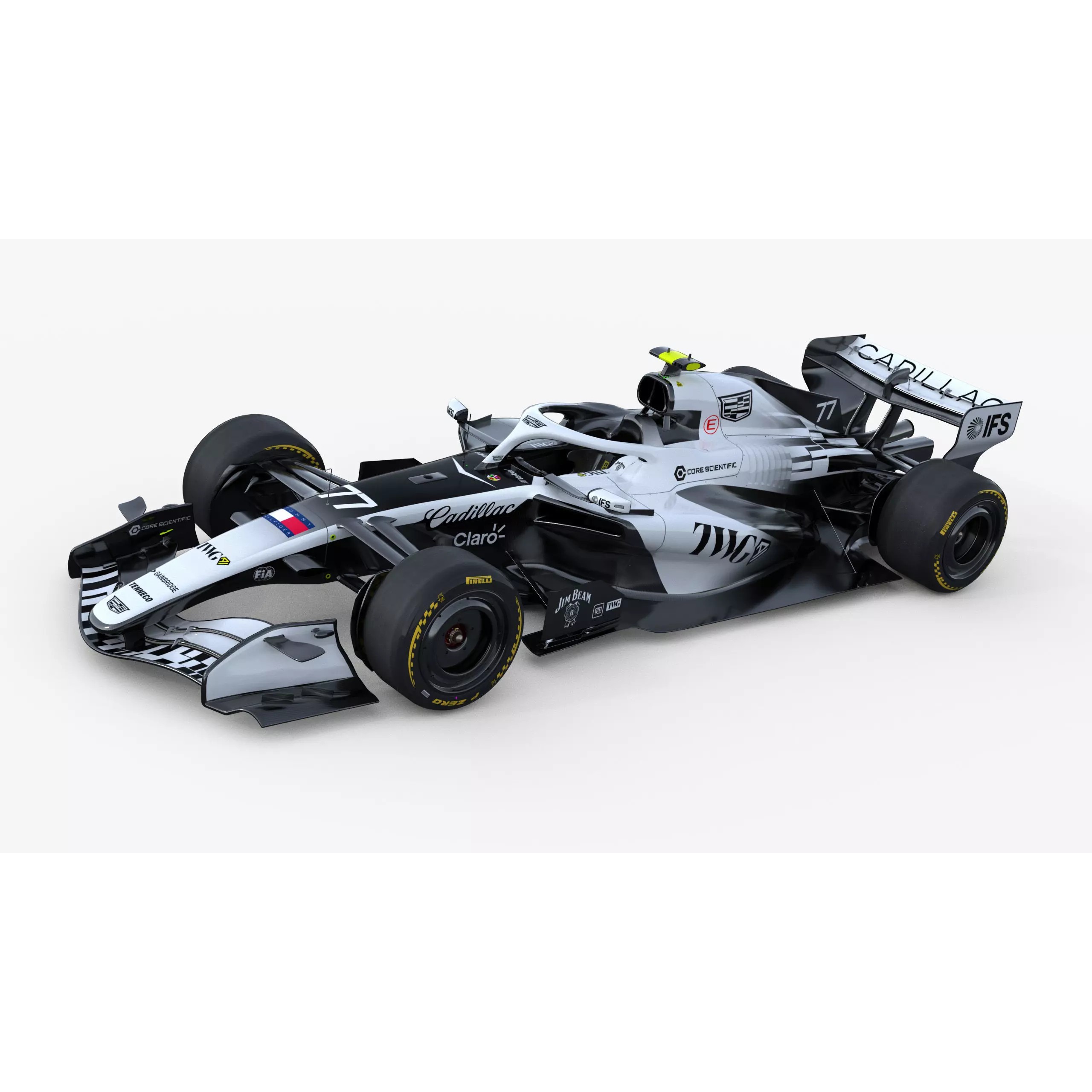 F1 Cadillac MAC26 2026 - Low-Poly Game-Ready 3D Model - View 12