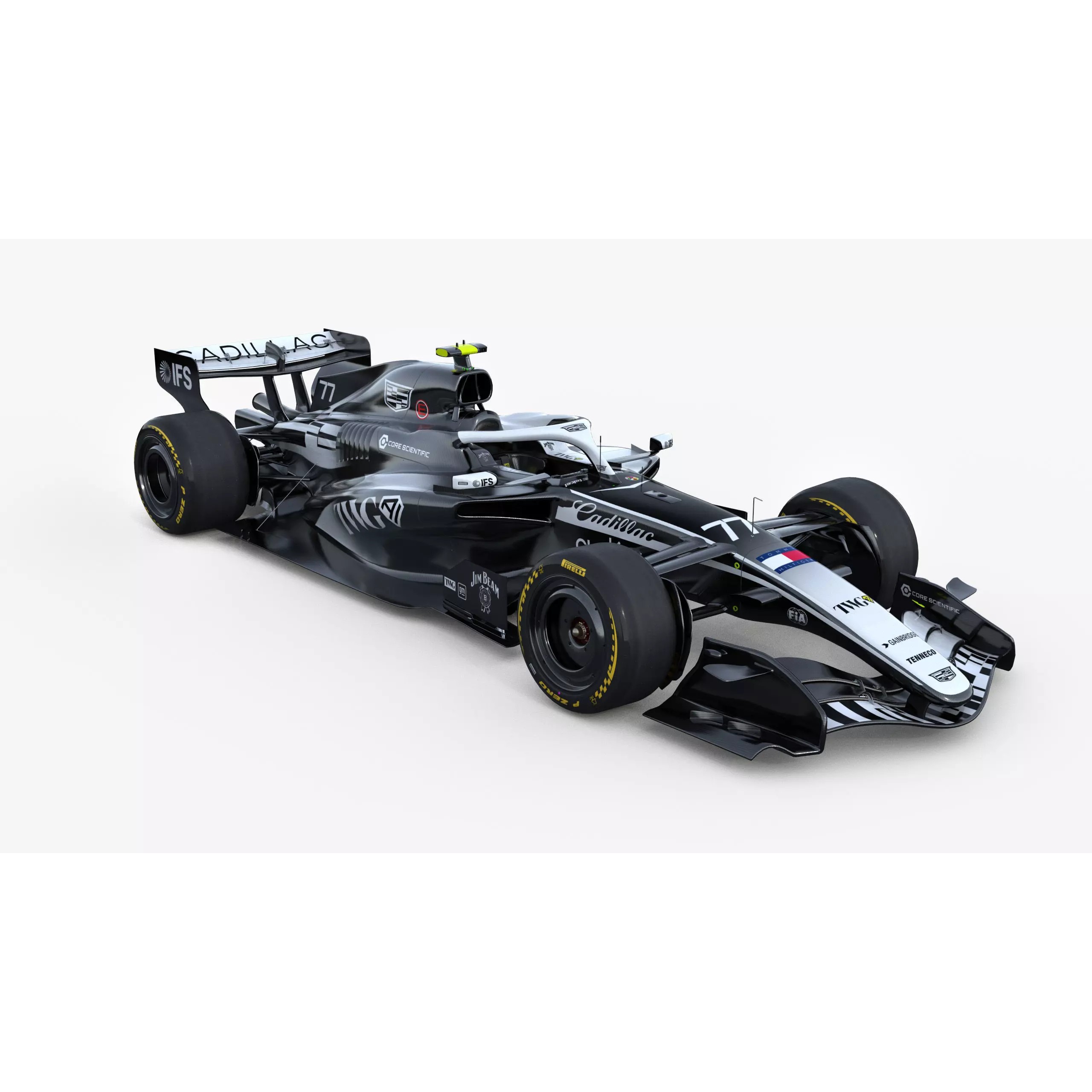 F1 Cadillac MAC26 2026 - Low-Poly Game-Ready 3D Model - View 15