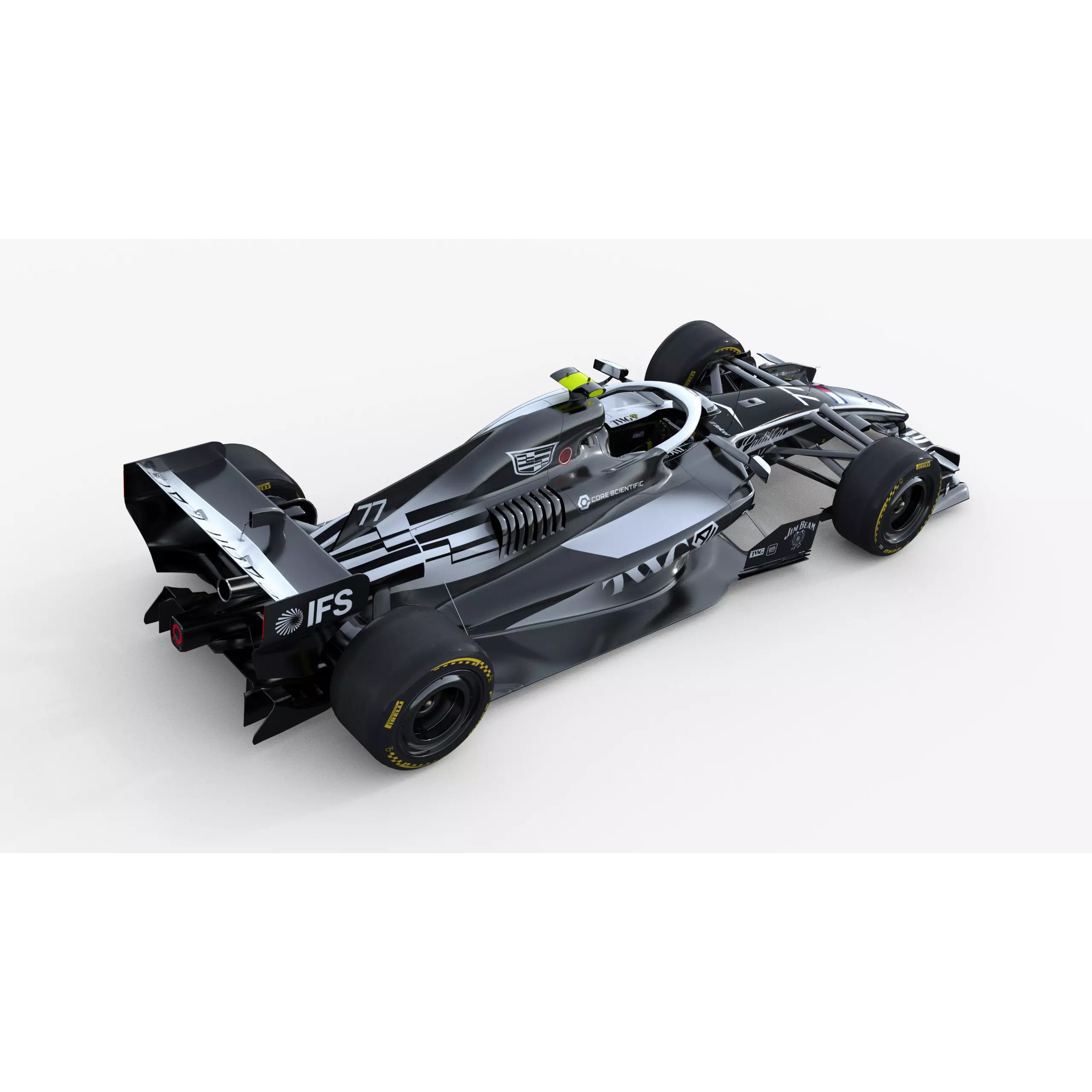 F1 Cadillac MAC26 2026 - Low-Poly Game-Ready 3D Model - View 16