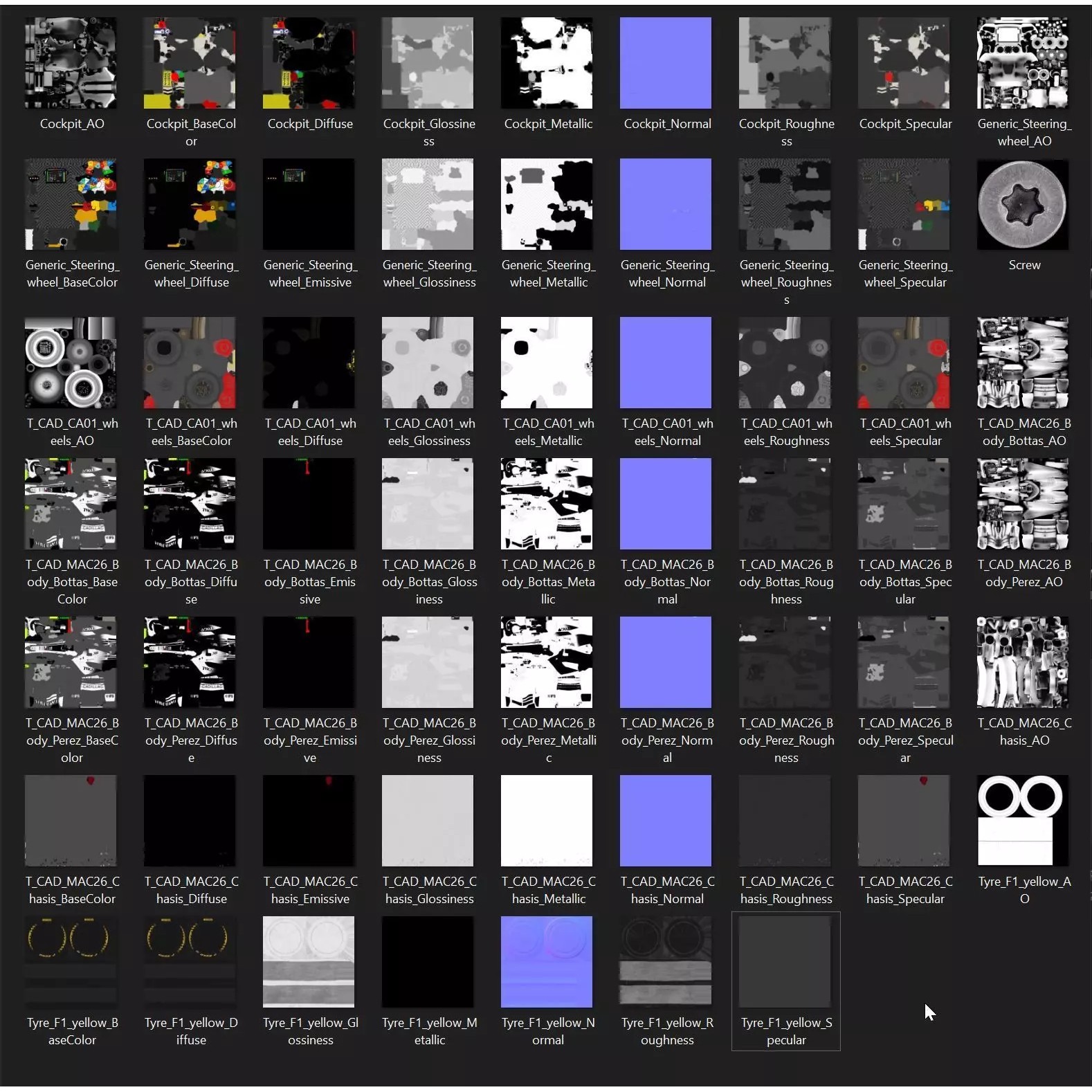 F1 Cadillac MAC26 2026 - Low-Poly Game-Ready 3D Model - View 20