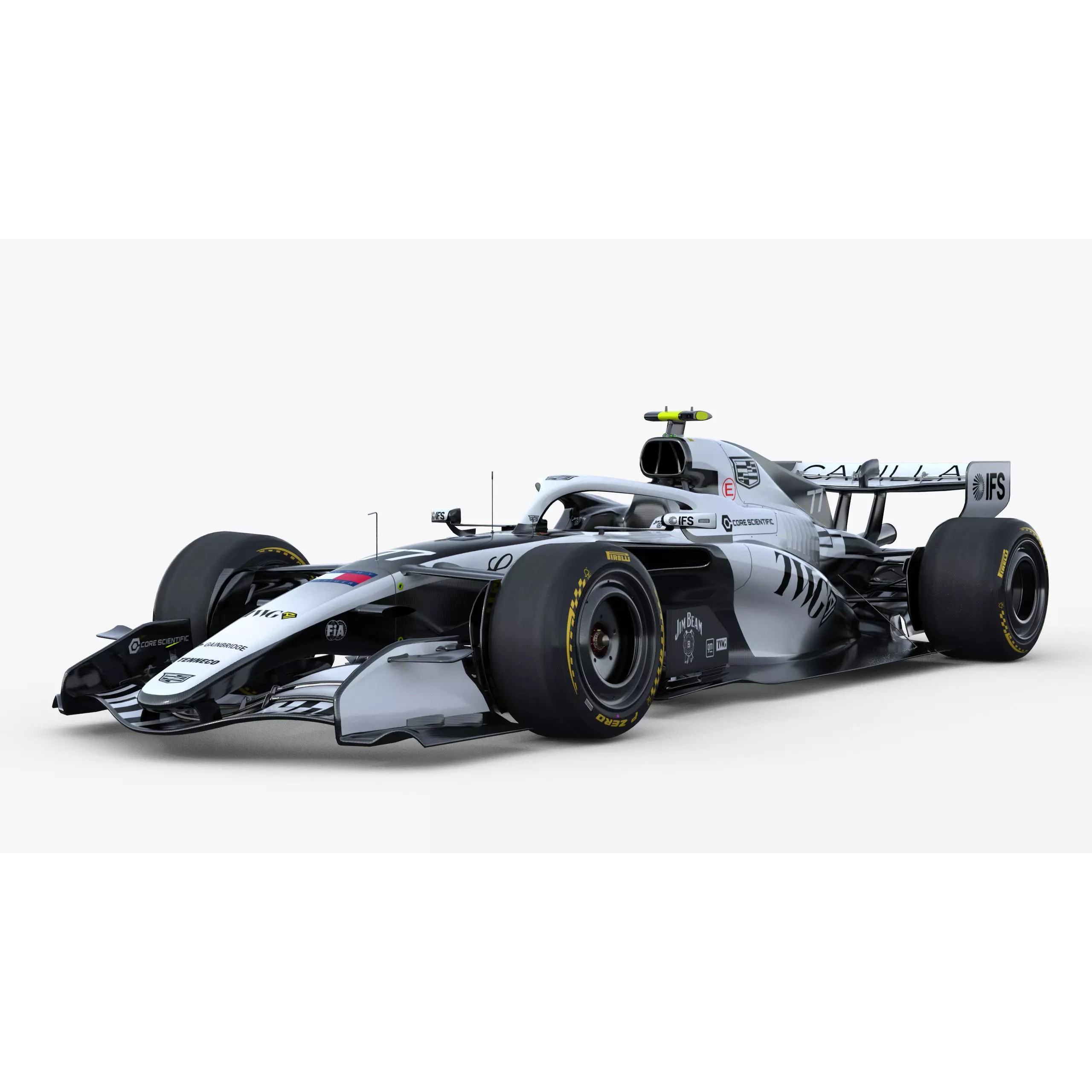 F1 Cadillac MAC26 2026 - Low-Poly Game-Ready 3D Model - View 3