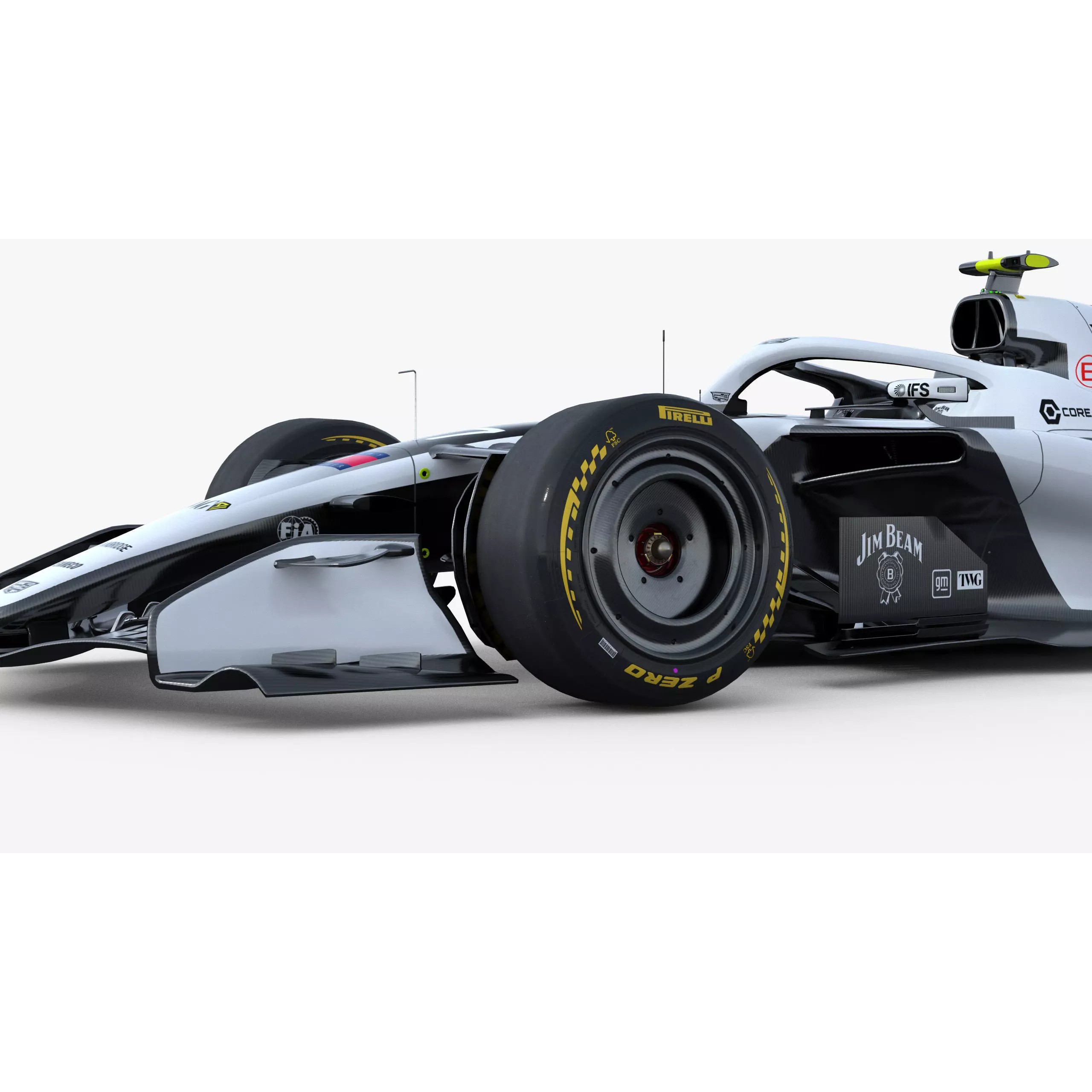 F1 Cadillac MAC26 2026 - Low-Poly Game-Ready 3D Model - View 4