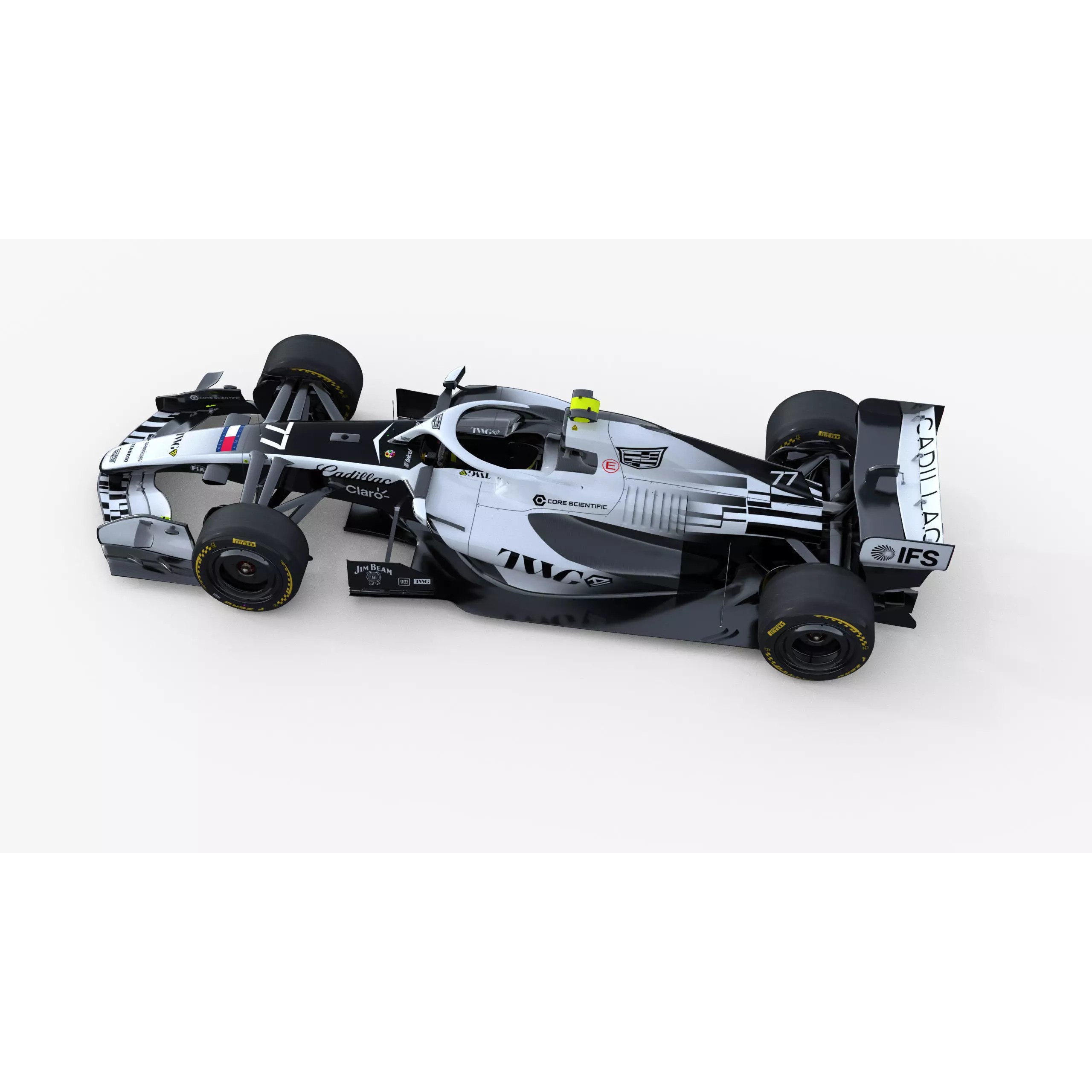 F1 Cadillac MAC26 2026 - Low-Poly Game-Ready 3D Model - View 6