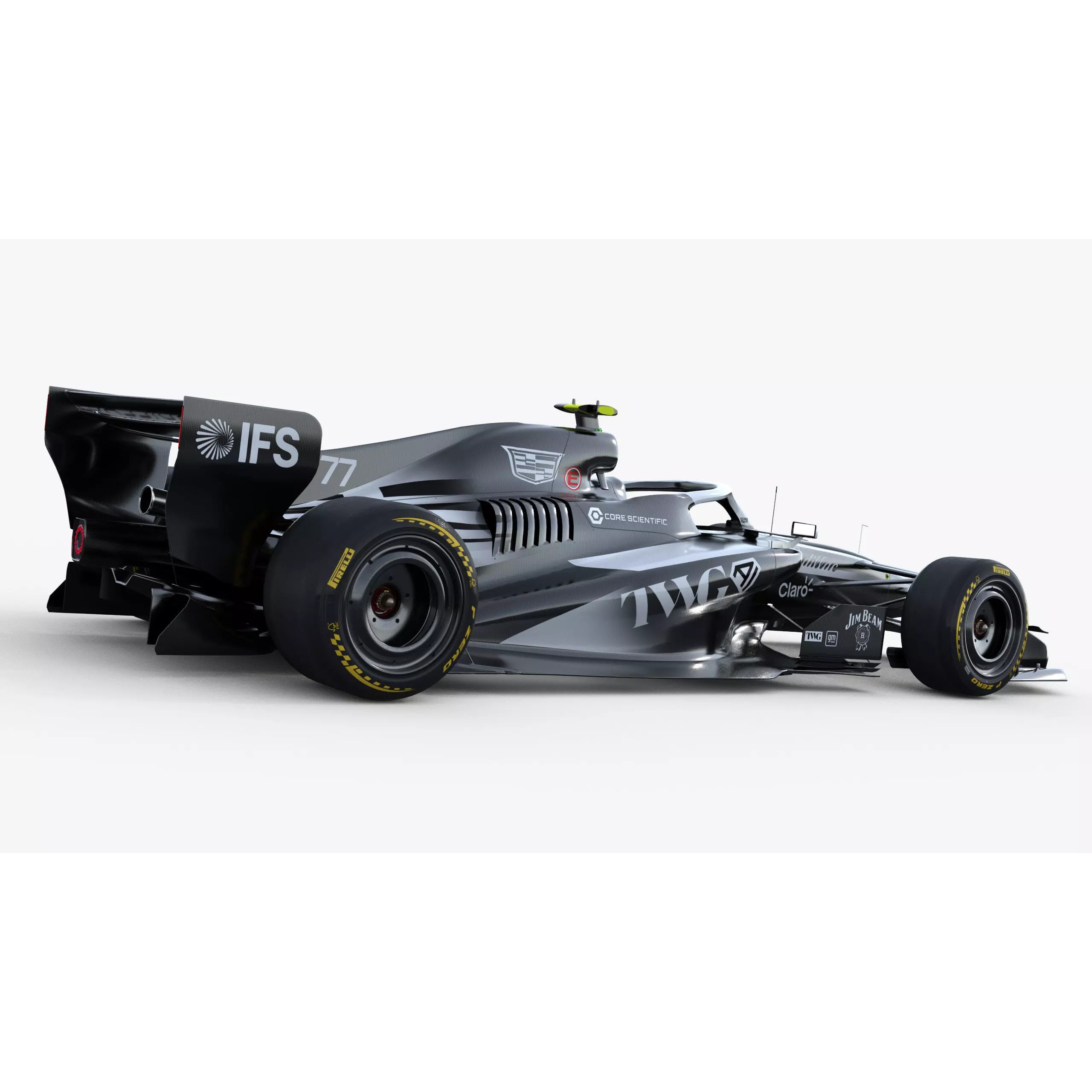 F1 Cadillac MAC26 2026 - Low-Poly Game-Ready 3D Model - View 7