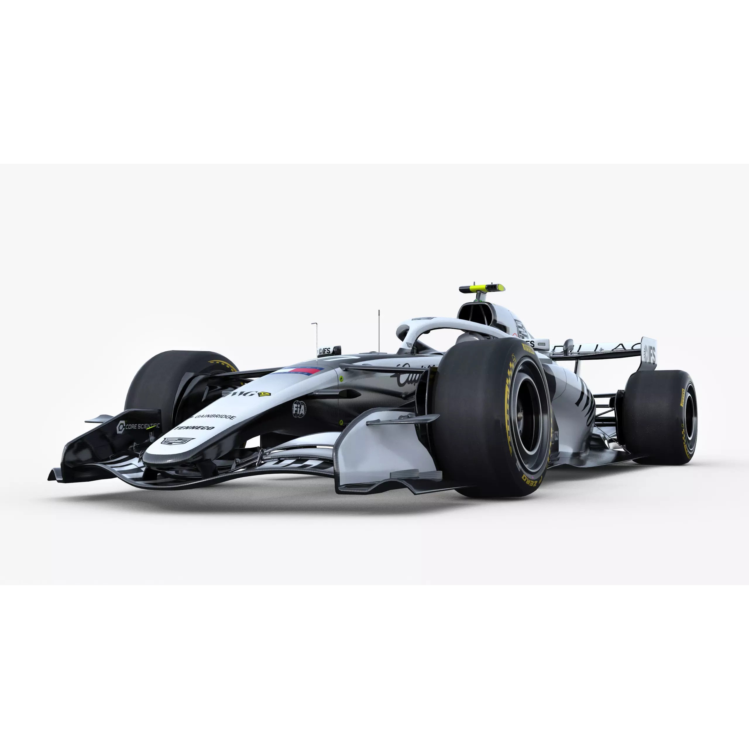 F1 Cadillac MAC26 2026 - Low-Poly Game-Ready 3D Model - View 9