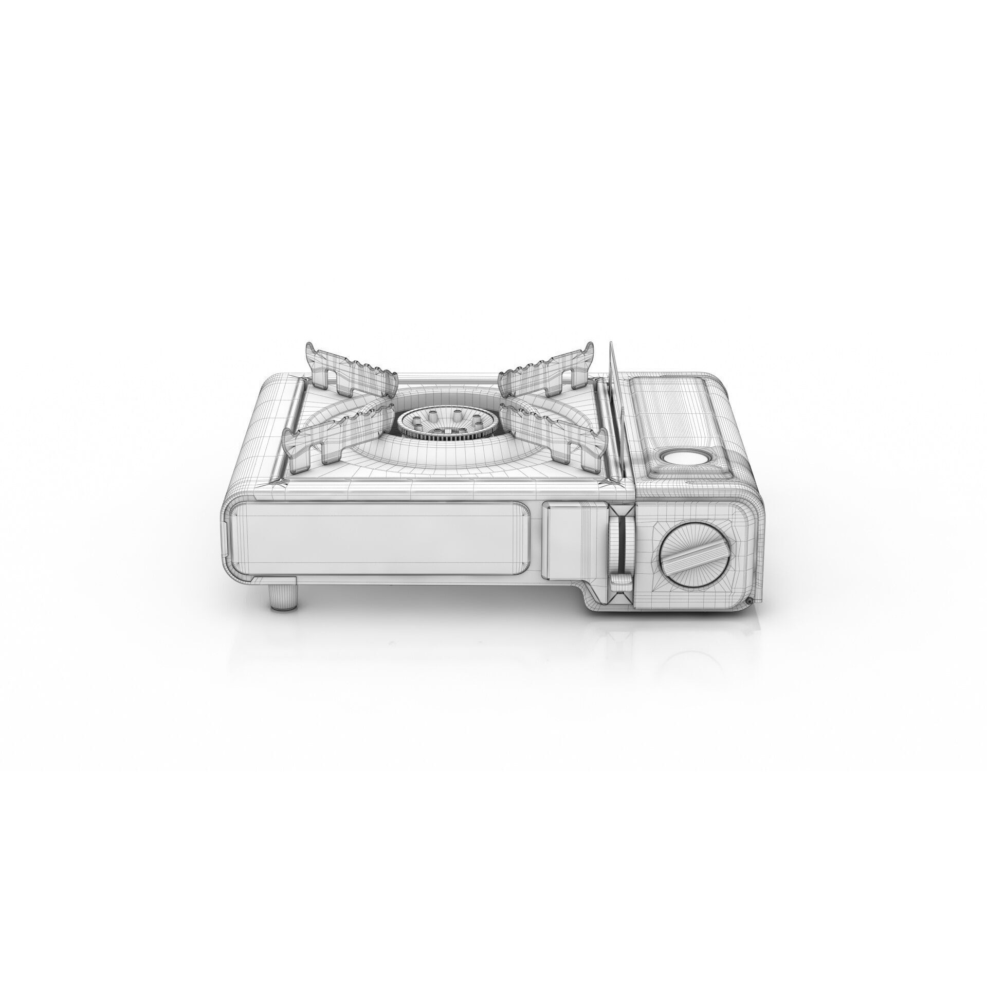 Portable Camping Stove - Low-Poly Game-Ready 3D Model - View 10
