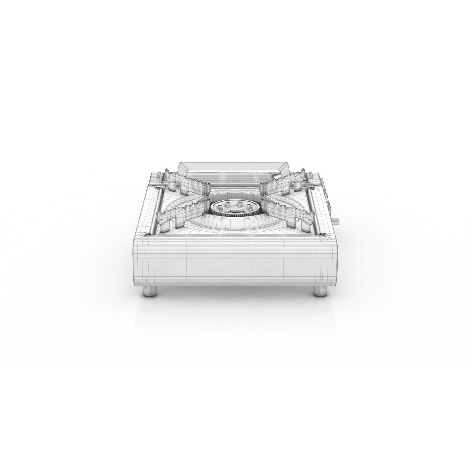 Portable Camping Stove - Low-Poly Game-Ready 3D Model - View 12