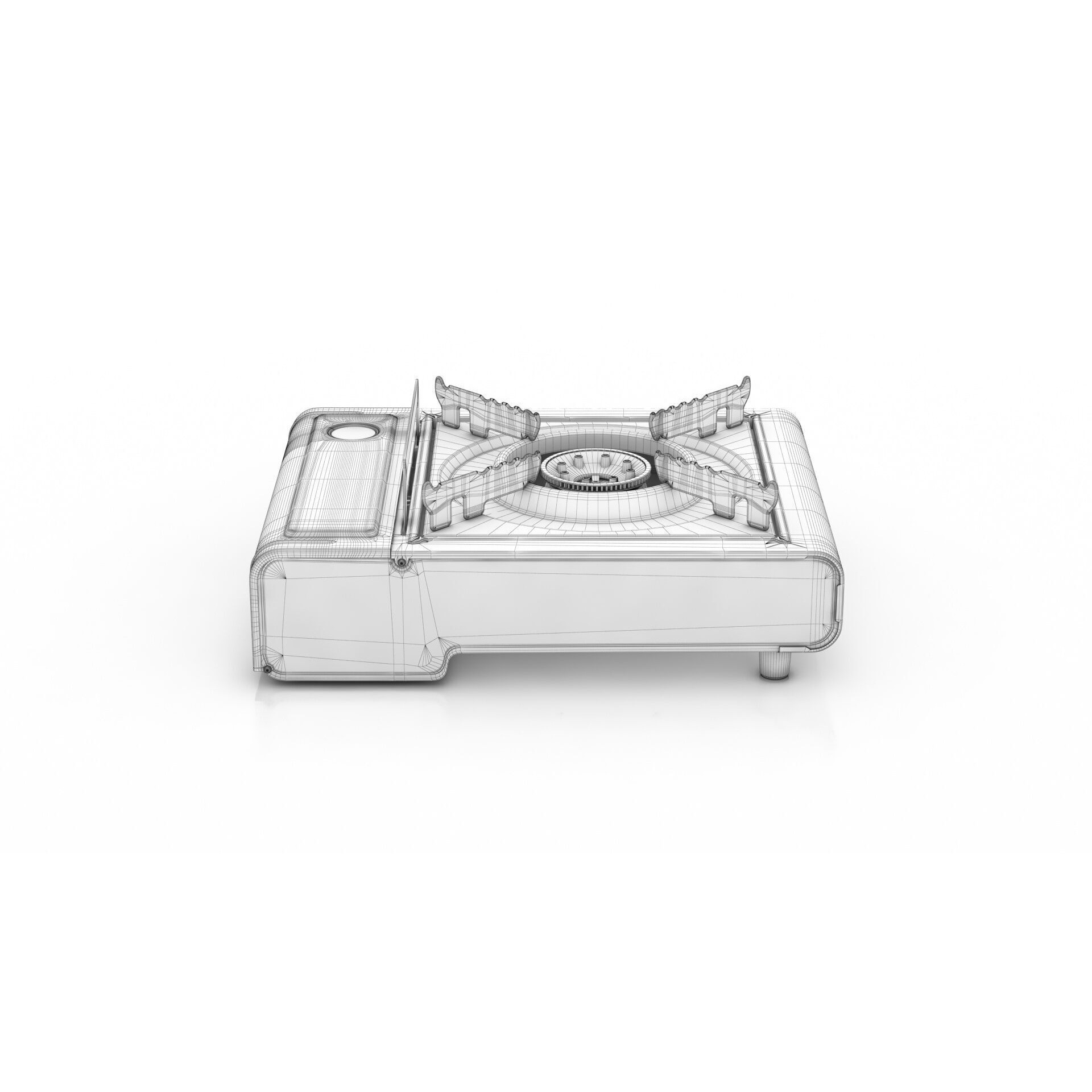 Portable Camping Stove - Low-Poly Game-Ready 3D Model - View 13