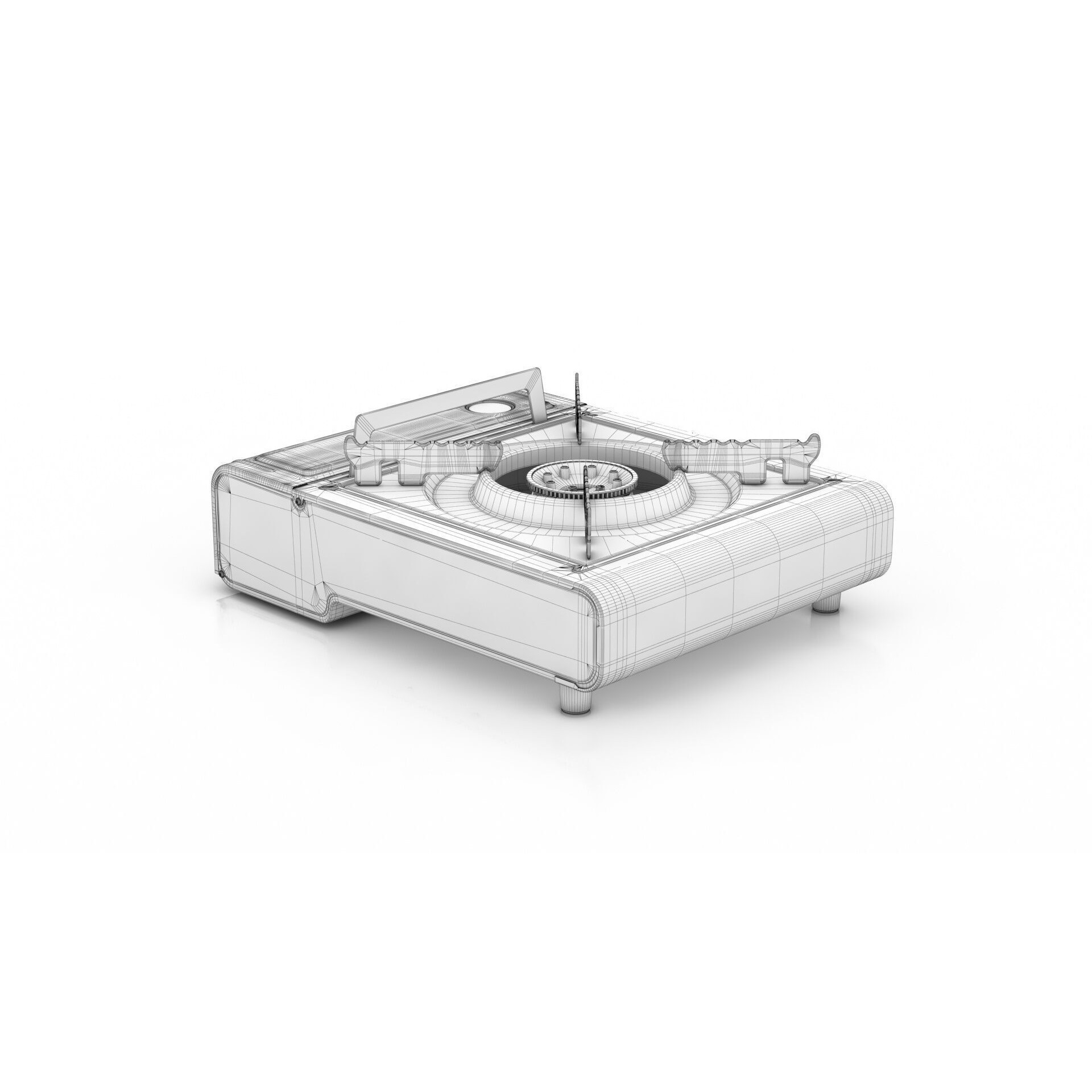 Portable Camping Stove - Low-Poly Game-Ready 3D Model - View 16