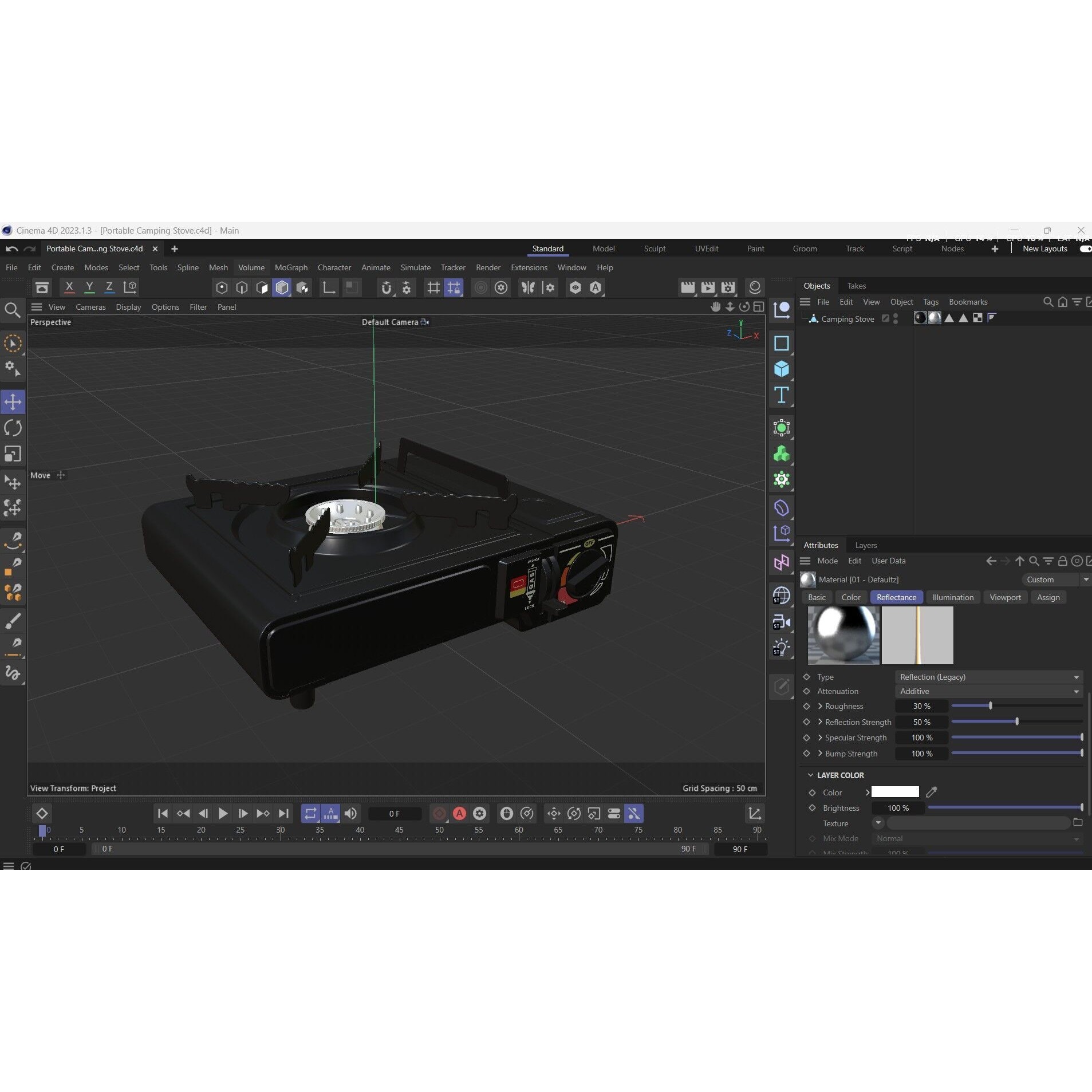 Portable Camping Stove - Low-Poly Game-Ready 3D Model - View 19