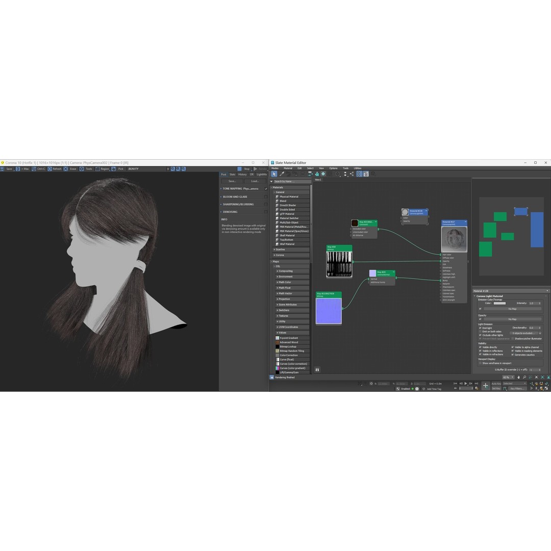 Realtime Haircard 3D Model – Low Poly Game Asset with PBR Textures - View 5