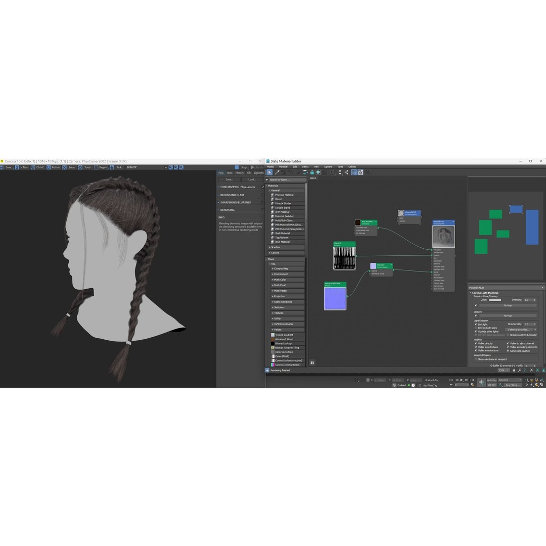Realtime Haircard 3D Model – Low Poly Game Asset, FBX & OBJ Formats - View 5