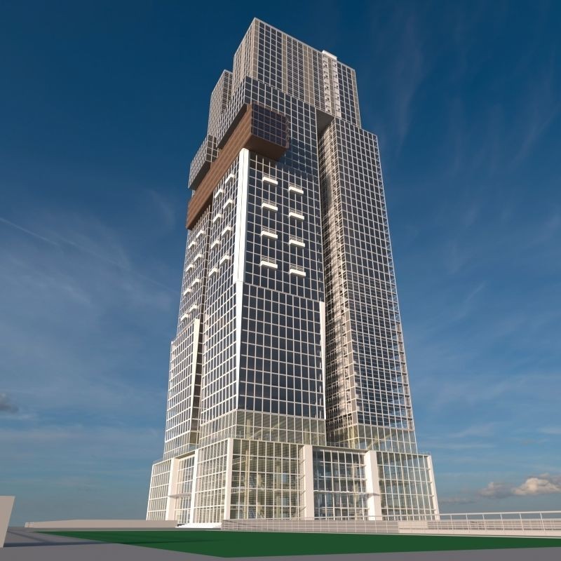 Skyscraper 10 3D Model – High Poly Architectural Asset, Blender, FBX - View 4