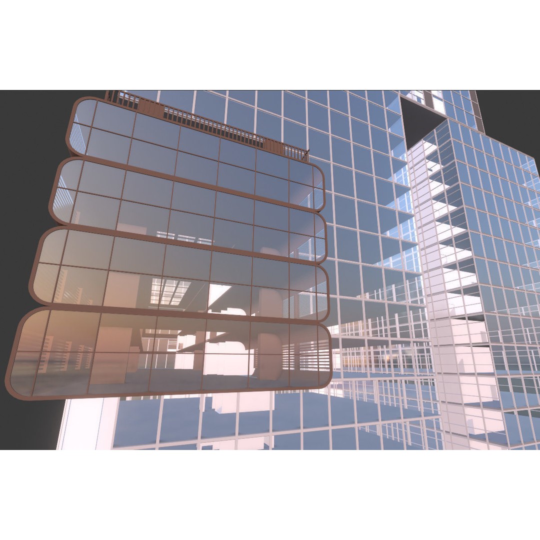 Skyscraper 10 3D Model – High Poly Architectural Asset, Blender, FBX - View 5