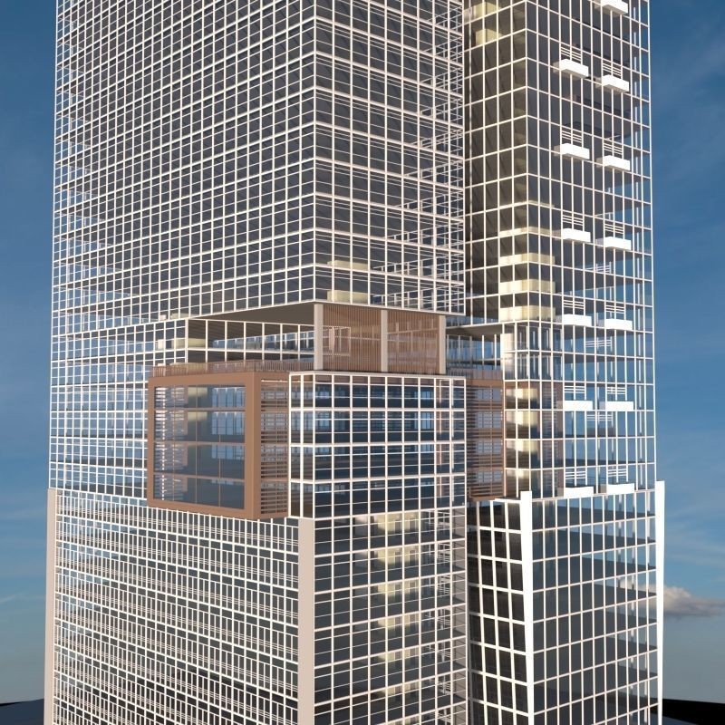 Skyscraper 10 3D Model – High Poly Architectural Asset, Blender, FBX - View 8