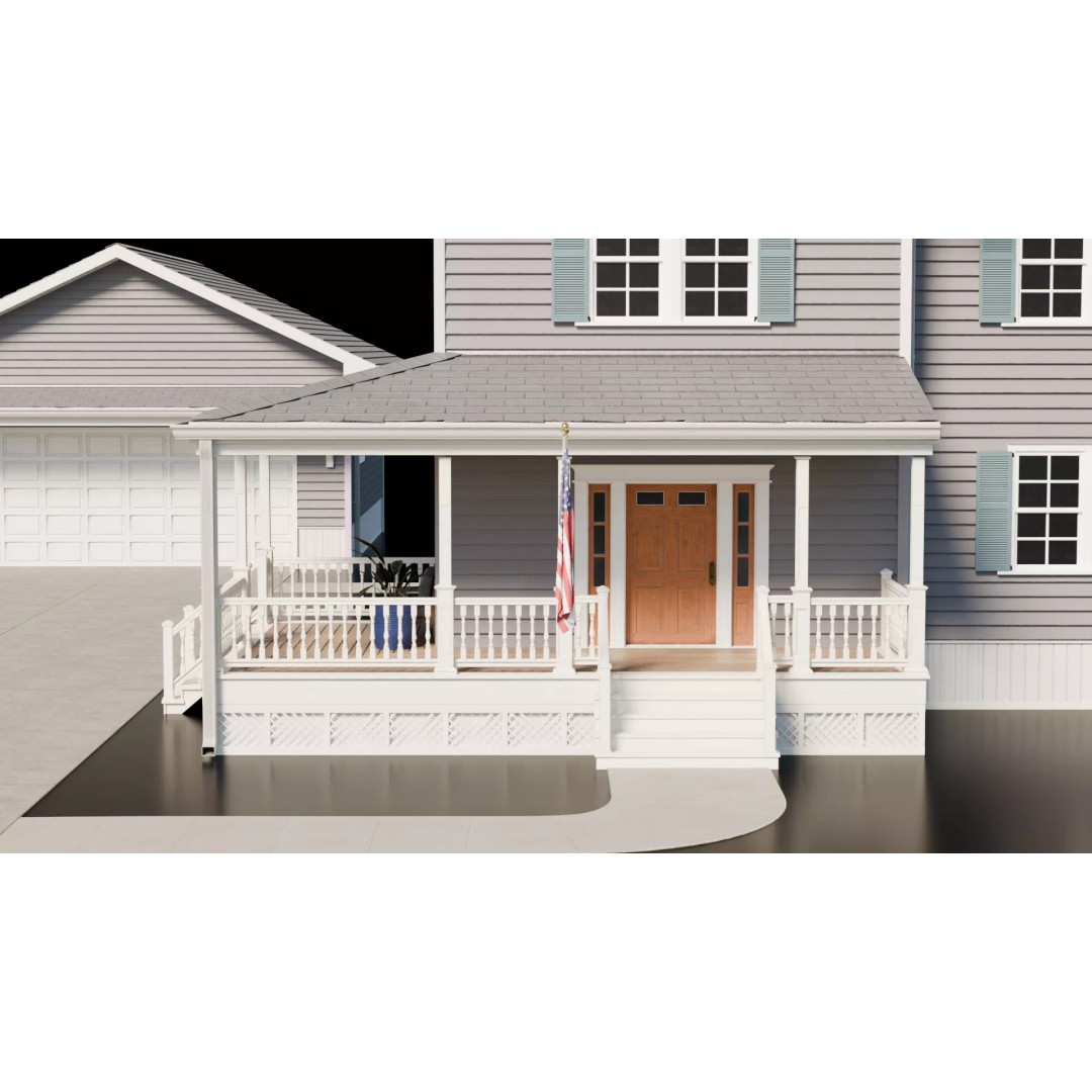 American House 3D Model – Low Poly Full Interior, PBR Textures - View 20