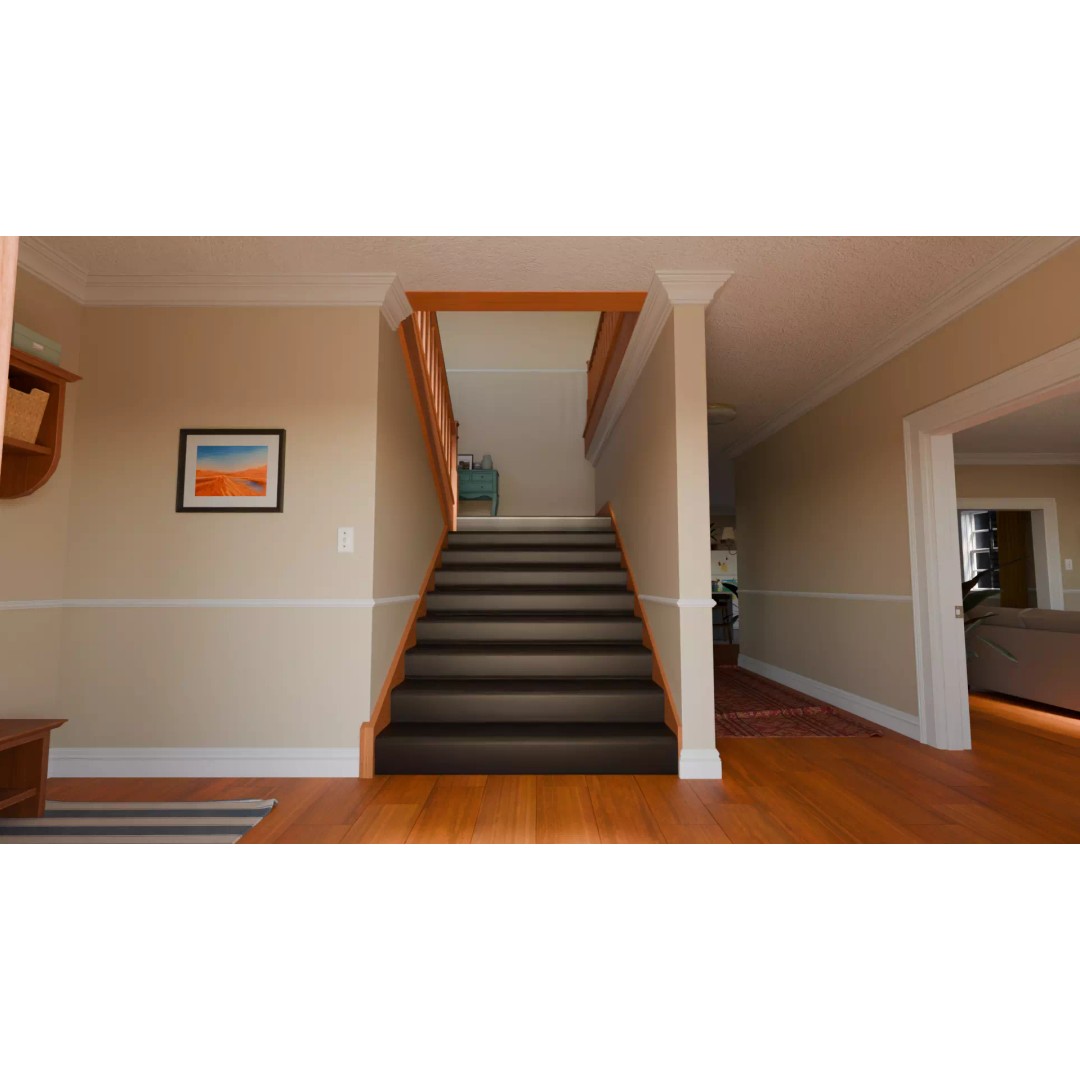 American House 3D Model – Low Poly Full Interior, PBR Textures - View 38