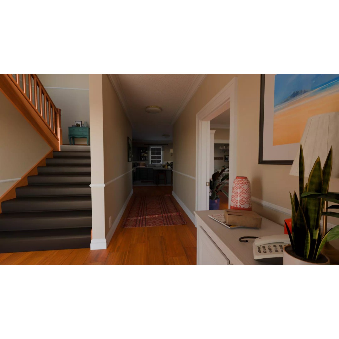 American House 3D Model – Low Poly Full Interior, PBR Textures - View 41