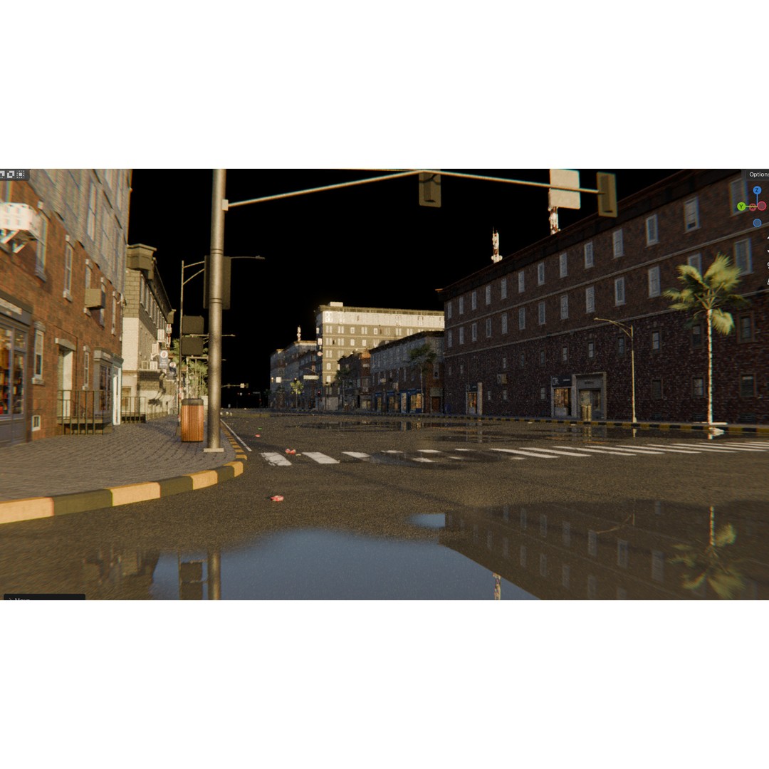 Urban Street 3D Model – High-Detail City Environment, Blender & FBX - View 10