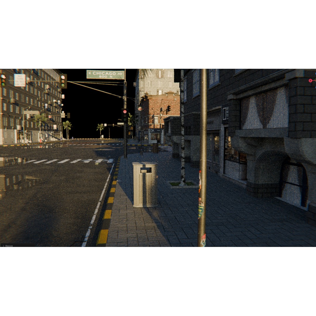 Urban Street 3D Model – High-Detail City Environment, Blender & FBX - View 15