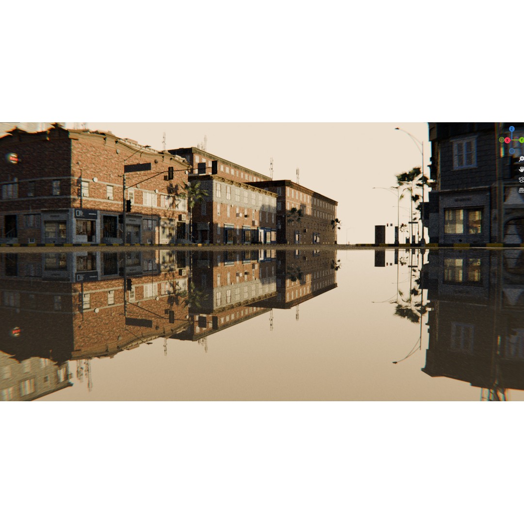 Urban Street 3D Model – High-Detail City Environment, Blender & FBX - View 18