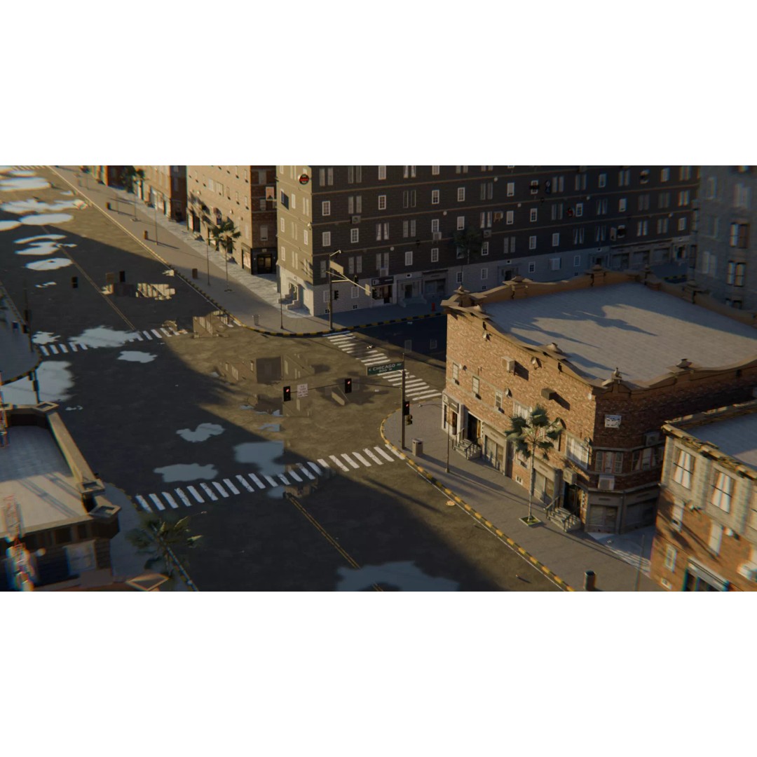 Urban Street 3D Model – High-Detail City Environment, Blender & FBX - View 2
